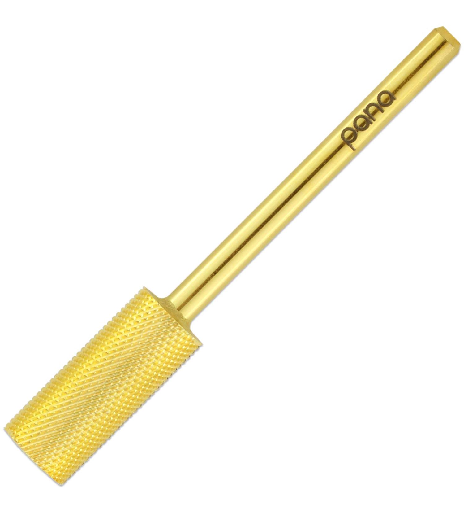 PANA Small Barrel Nail Drill Bit 2X Fine Grit - Gold | 3/32 Shank Size for Acrylic & Hard Gel Nails | Professional & Beginner Manicure Pedicure Tool - Buy Online on SooperMarket.com