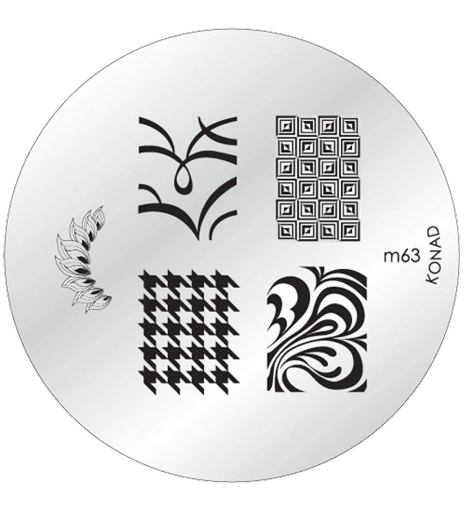 Konad stencil stamping stamping stencil M63