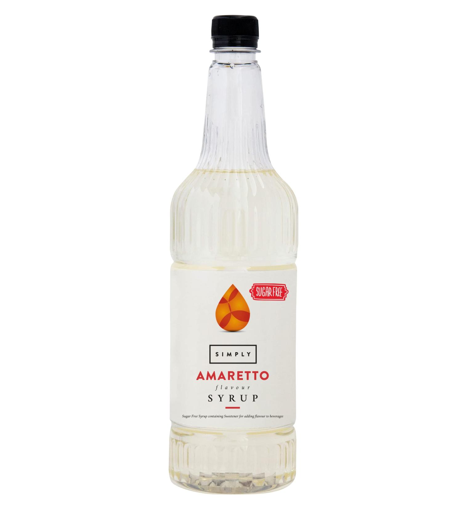 Simply Sugar Free Amaretto Syrup 1 Litre - Perfect for Coffee - Pack of 1 - Buy Online on SooperMarket.com
