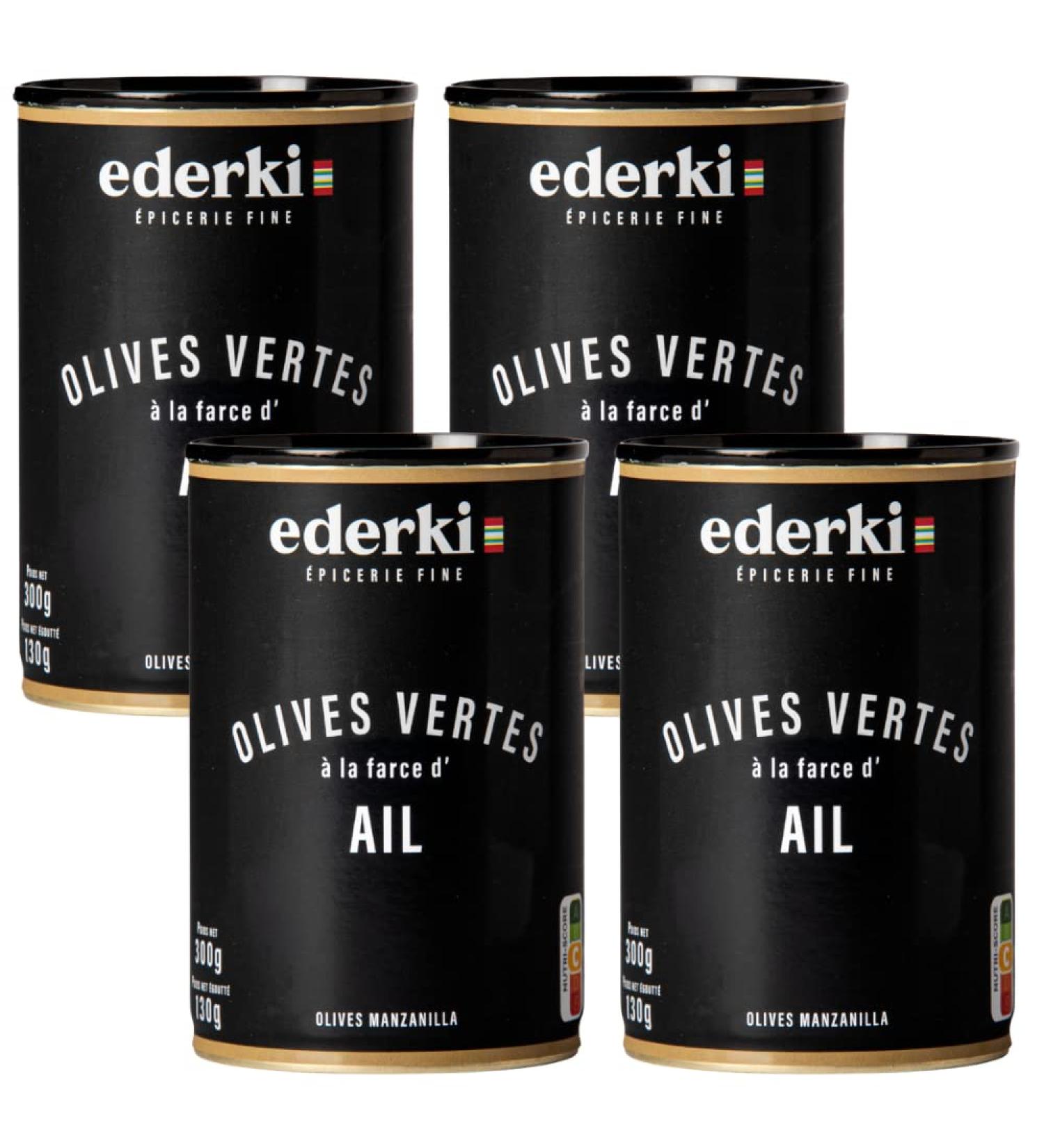 Green Olives with Garlic 300g x 4 - Buy Online on SooperMarket.com