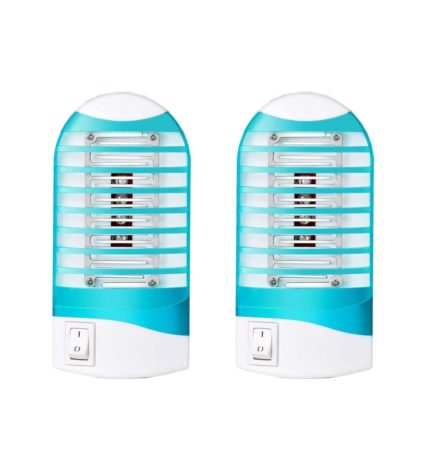 Indoor Bug Zapper 2 Pack - Electric Mosquito Killer Trap for Home - Plug in Gnat Fly Trap Lamp - Eliminates Flying Pests - House Bug Killer Light - Buy Online on SooperMarket.com