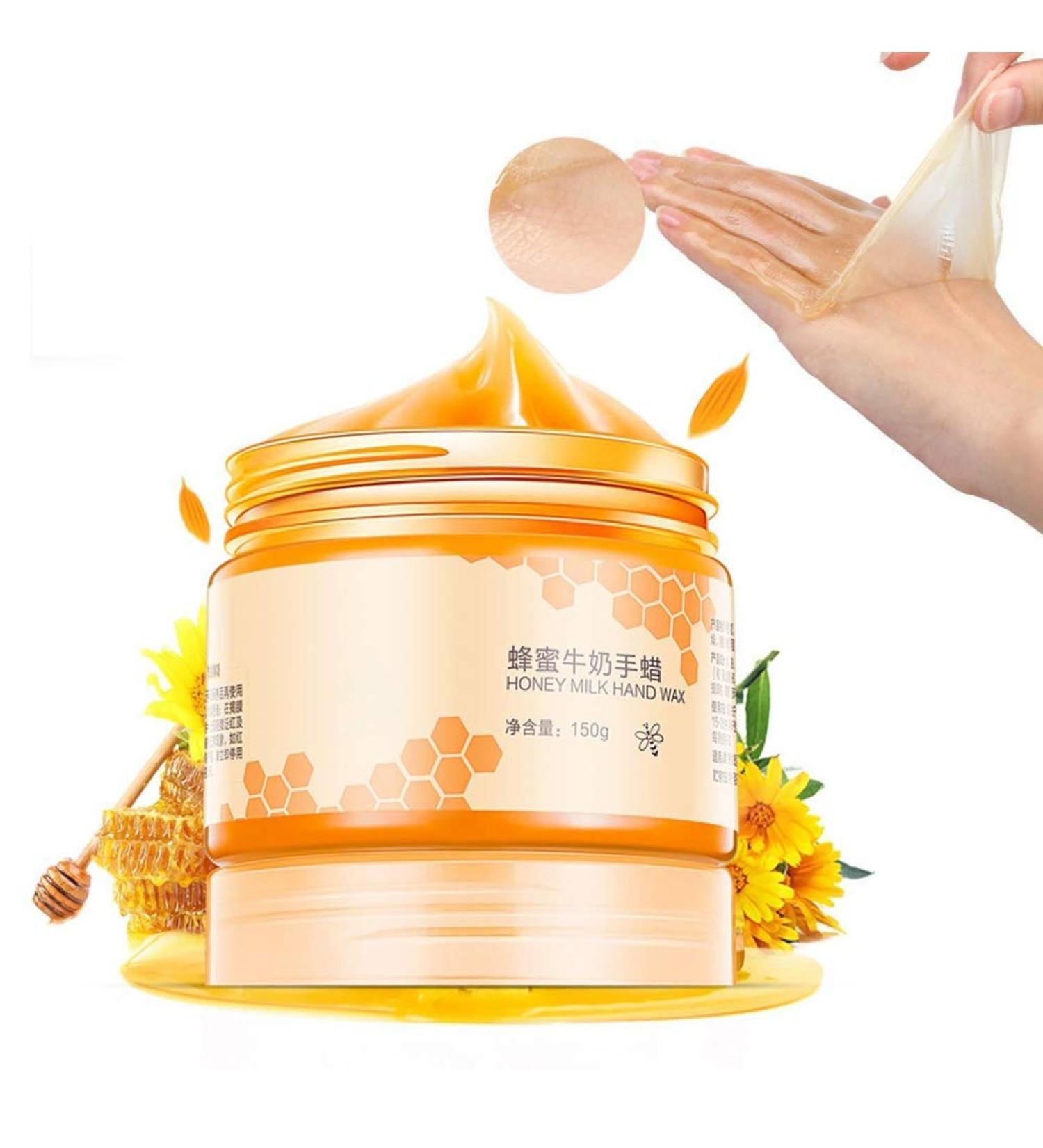 Hand Wax & Mask: Exfoliating Honey Treatment for Cracked Hands | Nourishing & Whitening Skin Care - Buy Online on SooperMarket.com