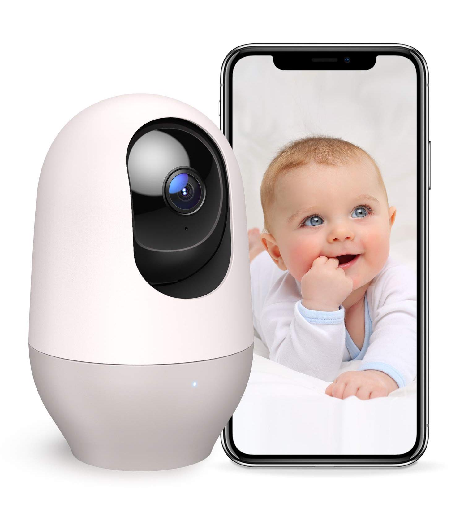 Nooie Smart Baby Monitor WiFi Camera 1080P Indoor Home Security Camera with Alexa Compatibility, Night Vision, 360-degree Motion Tracking - Buy Online on SooperMarket.com