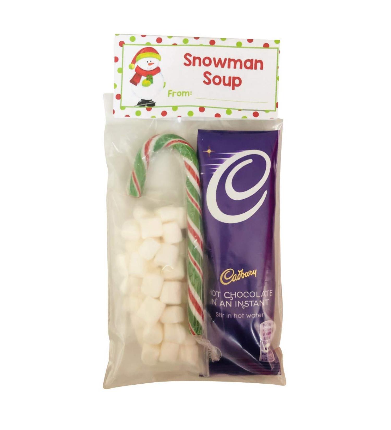 Snowman Soup Cadburys Hot Chocolate Marshmallows & Candy Cane Christmas Eve box Xmas Hot Choc Gift - Buy Online on SooperMarket.com