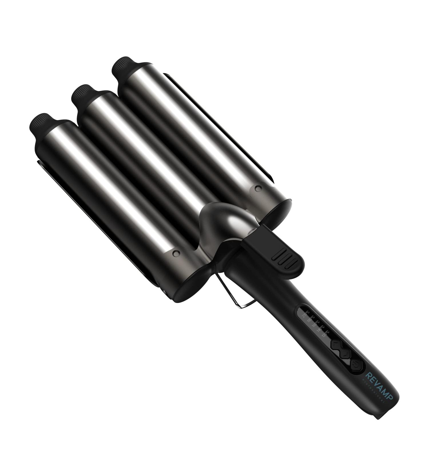 Revamp ProGloss Boho Beach Waver XL - 38mm Waver with 3 Barrels for Smooth Large Beach Waves | Variable Heat Levels & Automatic Switch-Off - Shop Internationally! - Buy Online on SooperMarket.com