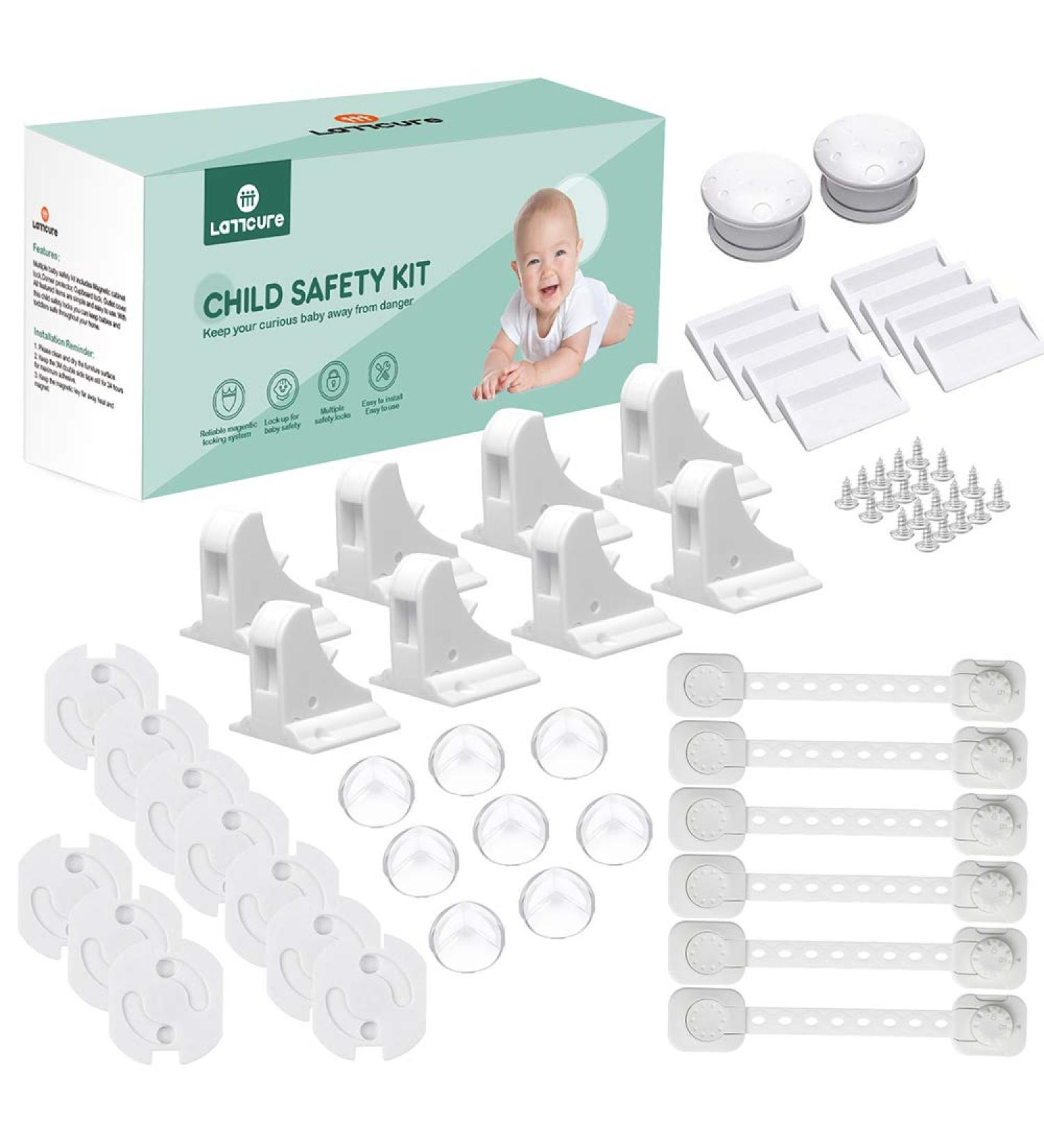 LATTCURE Baby Safety Locks - 36 Pcs Childproofing Set (Baby Locks-2) - Buy Online on SooperMarket.com