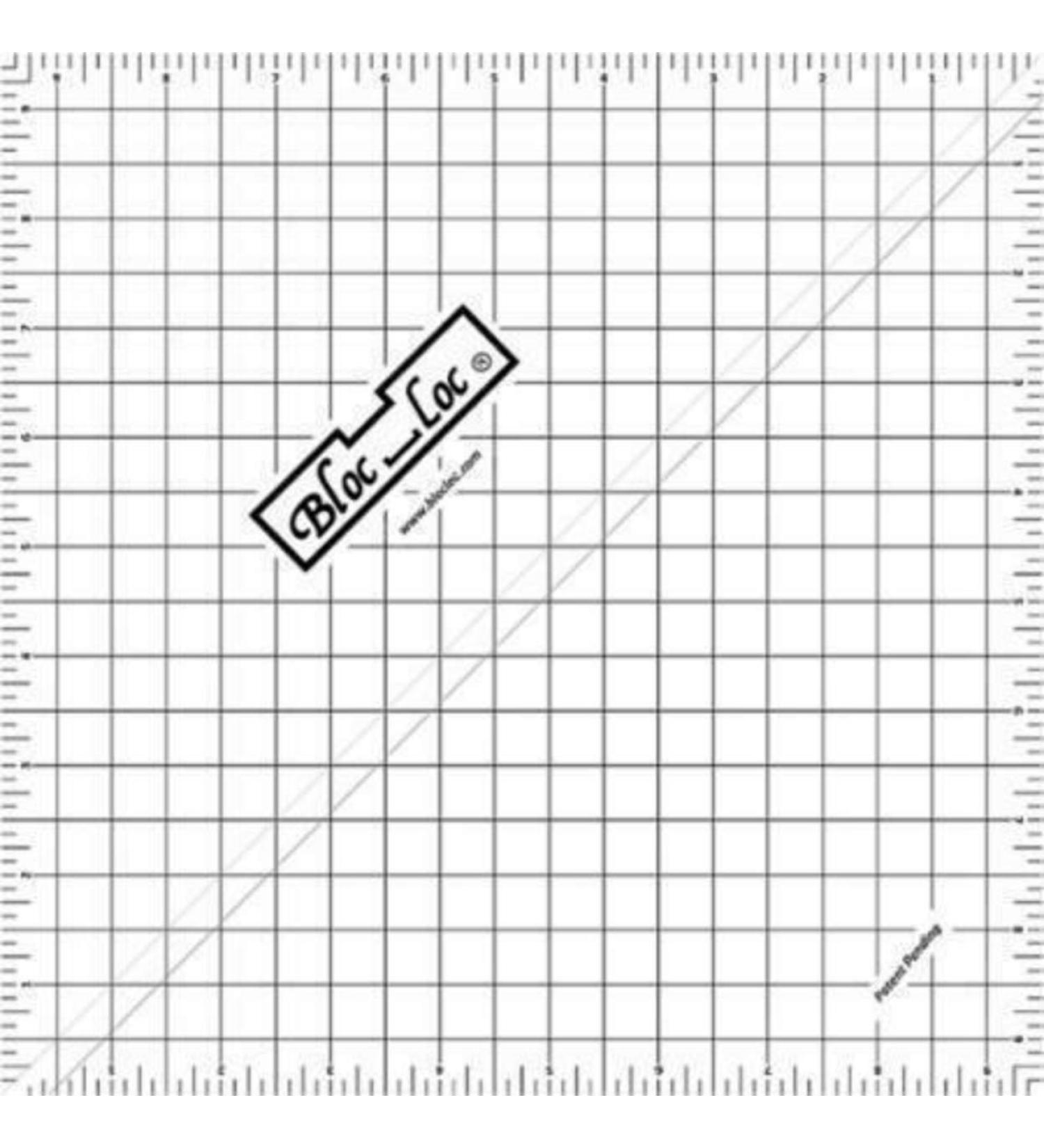 Bloc Loc9.5 Half Square Triangle Ruler, Acrylic Ruler