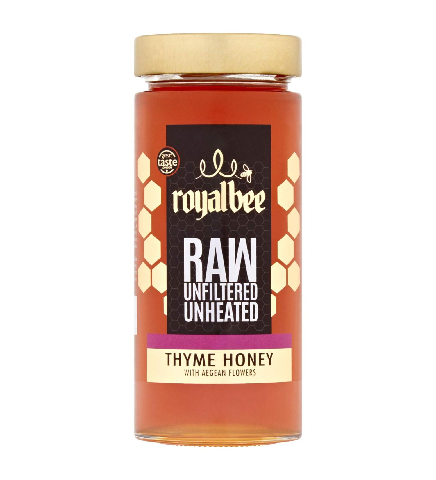 Royal Bee - Raw Thyme Honey with Aegean Flowers - Pure Greek Honey - 400g