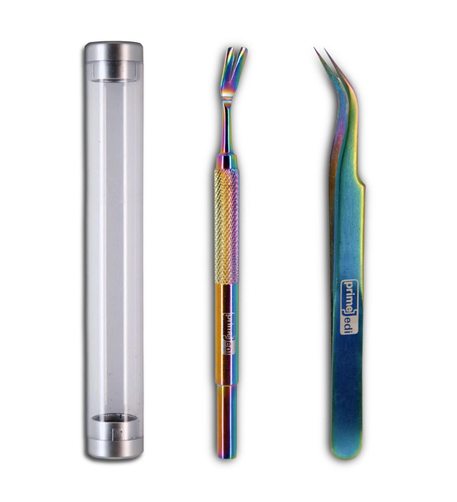2-in-1 Tick Removal Tool Set for Humans, Dogs, and Cats - Curved Angled Tweezer, V-Shaped Tick Removal Tool - Camping Tick Removal Kit - Medical Tweezers (1 Set) - Buy Online on SooperMarket.com