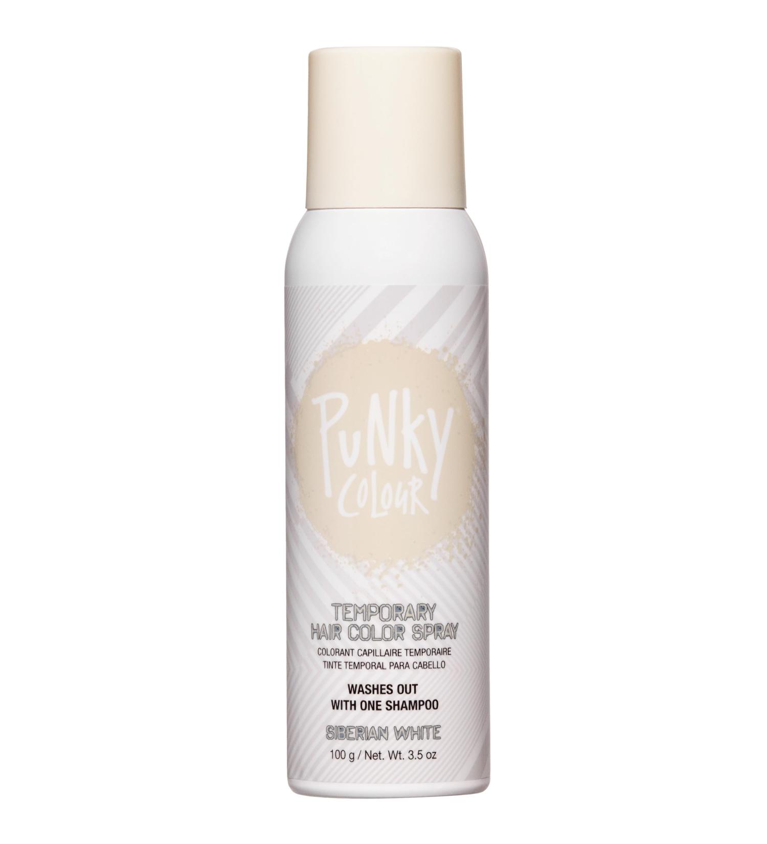 Punky Temporary Hair Color Spray Siberian White Fast-Drying Non-Sticky Non-Damaging Travel Size Hair Dye for Instant Vivid Hair Color 3.5 oz 3.5 Ounce (Pack of 1) Siberian White - Buy Online on SooperMarket.com