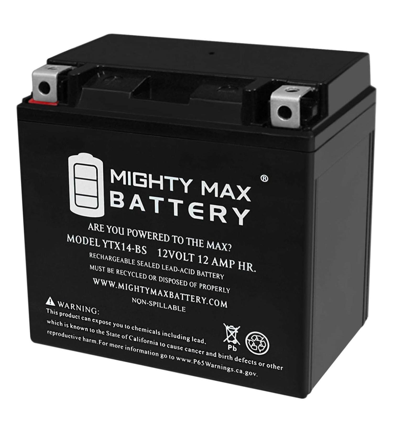 Mighty Max Battery YTX14-BS Replacement for Kawasaki KVF650 KSV700 KVF750 Brute Force - Reliable Performance & Fast International Shipping - Buy Online on SooperMarket.com