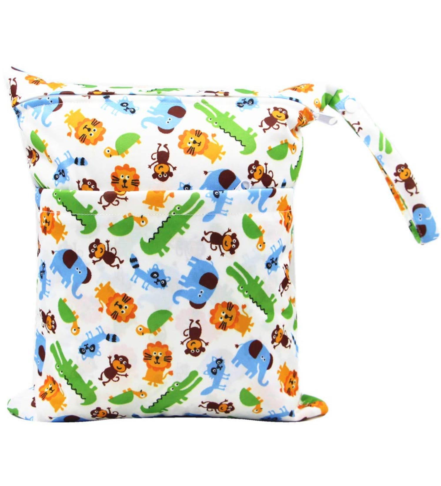 Baby Diaper Bag Wet Dry Bag | Waterproof Nappy Organizer | Reusable Cloth Wet Bag - Color 2 L - Buy Online on SooperMarket.com