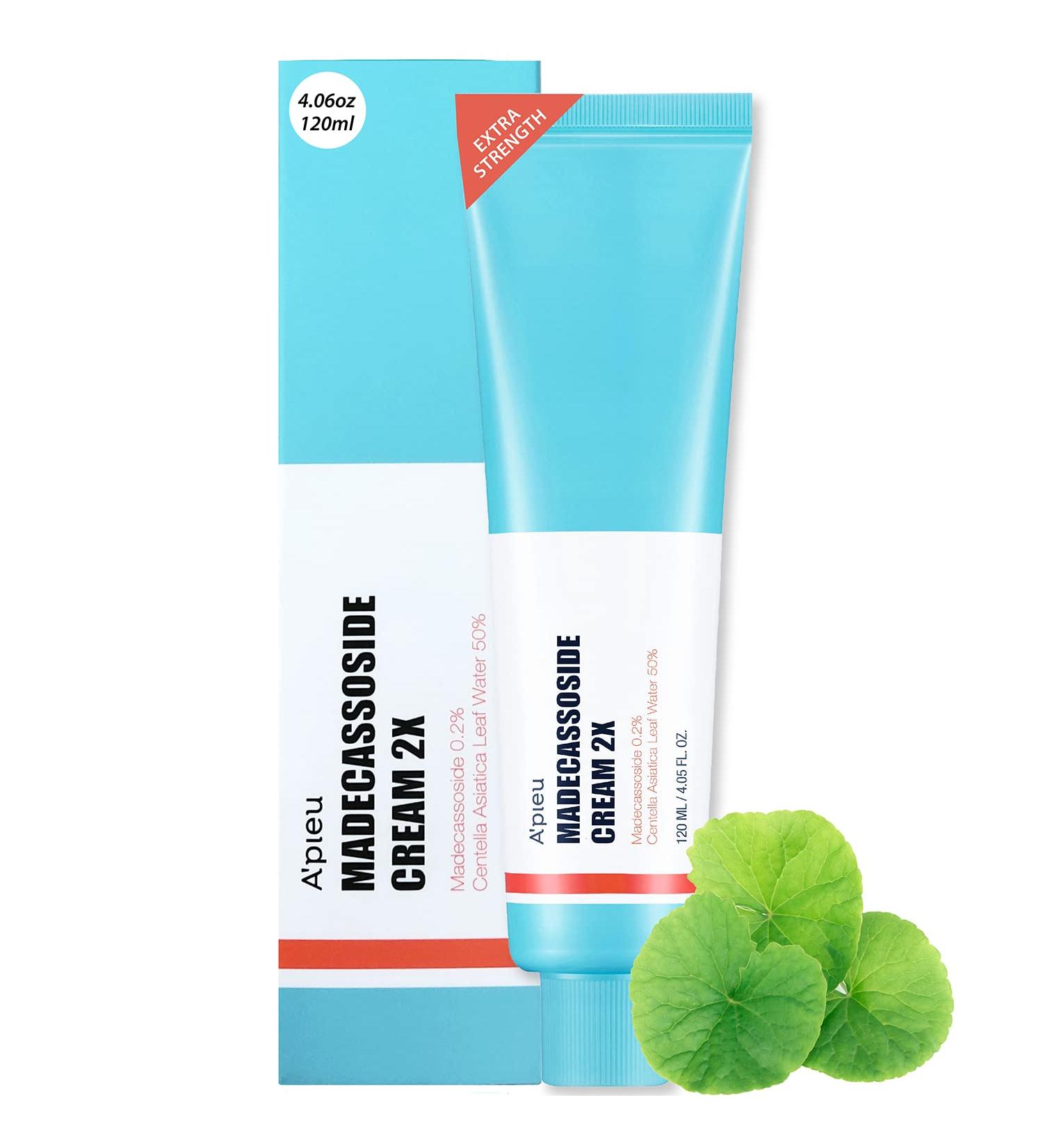 A'PIEU Madecassoside 2X Cream 4.06oz for Combination Skin - Soothes Dryness, Sun Damage, Dark Spots - Centella Asiatica Formula - Buy Online on SooperMarket.com
