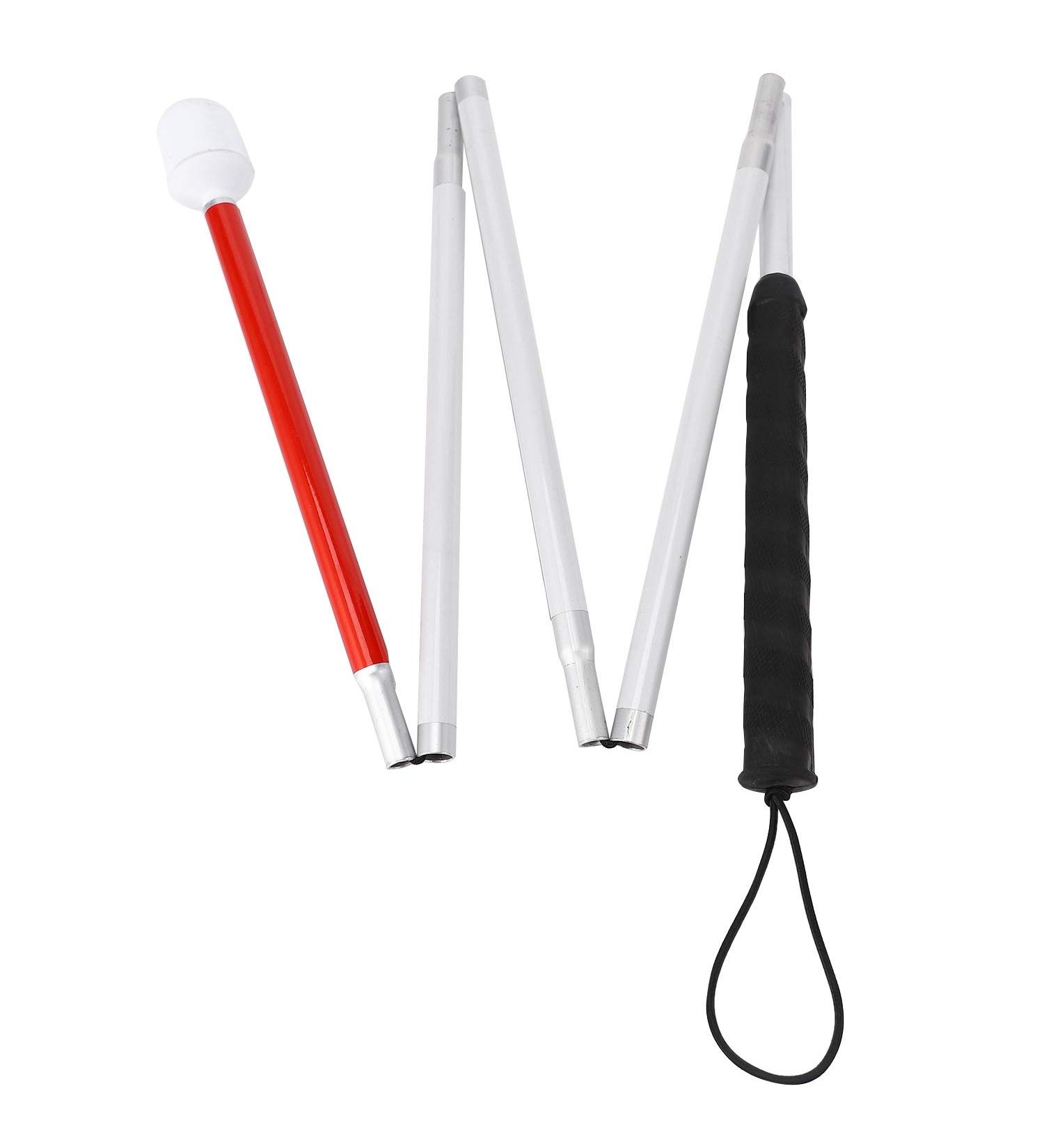 wemee Aluminum Folding Cane 4-Sec Folding Cane with Rolling Tip for Blind Walking Stick - Buy Online on SooperMarket.com
