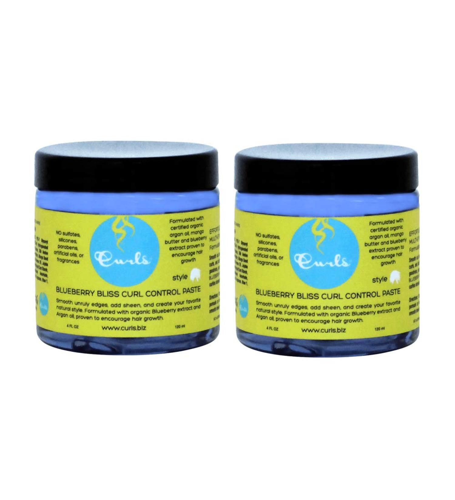 Curls Blueberry Bliss Curl Control Paste 4oz - Pack of 2 | Define & Style Your Curls - Buy Online on SooperMarket.com