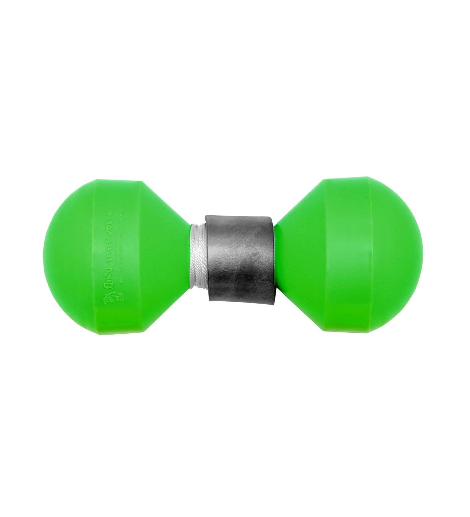 Lindy Marker Buoy for Fishing - Internal Ballast Weights and 60 ft of Rot-Proof Cord Hot Lime