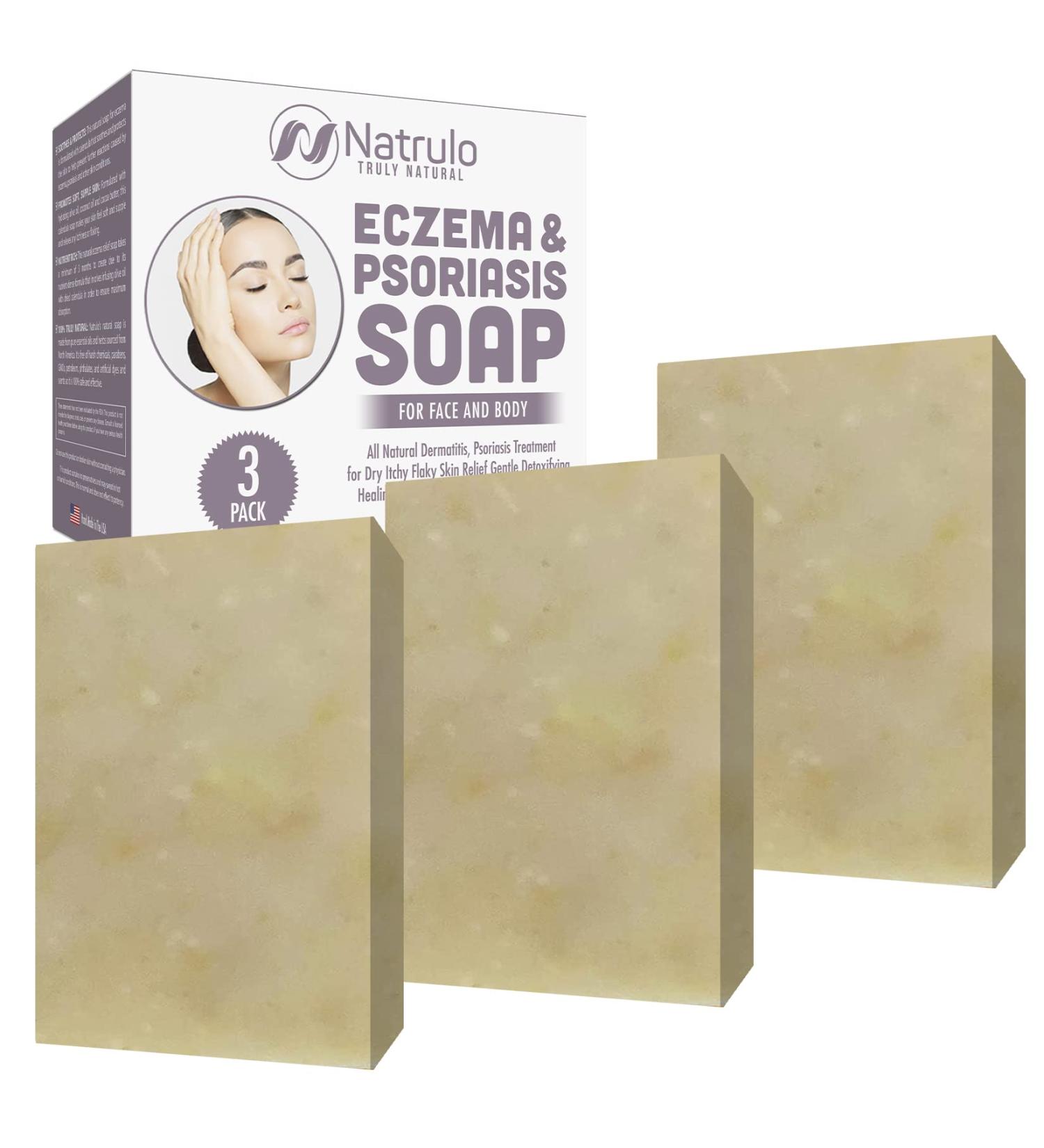 Eczema Soap Bar for Face and Body - All Natural Dermatitis & Psoriasis Treatment - Gentle Relief for Dry, Itchy, Flaky Skin - Made in USA - 4 oz Bar (Pack of 1) - Buy Online on SooperMarket.com