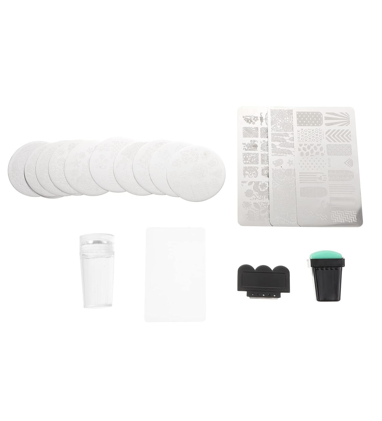 minkissy 1 Set Nail Plate Nail Print Tool Nail Art Stamping Nail Jelly Stamper Nail Image Plate Nail Art Images Silicone Nail Tools Nail Printing Template Image Board Steel Plate Manicure - Buy Online on SooperMarket.com