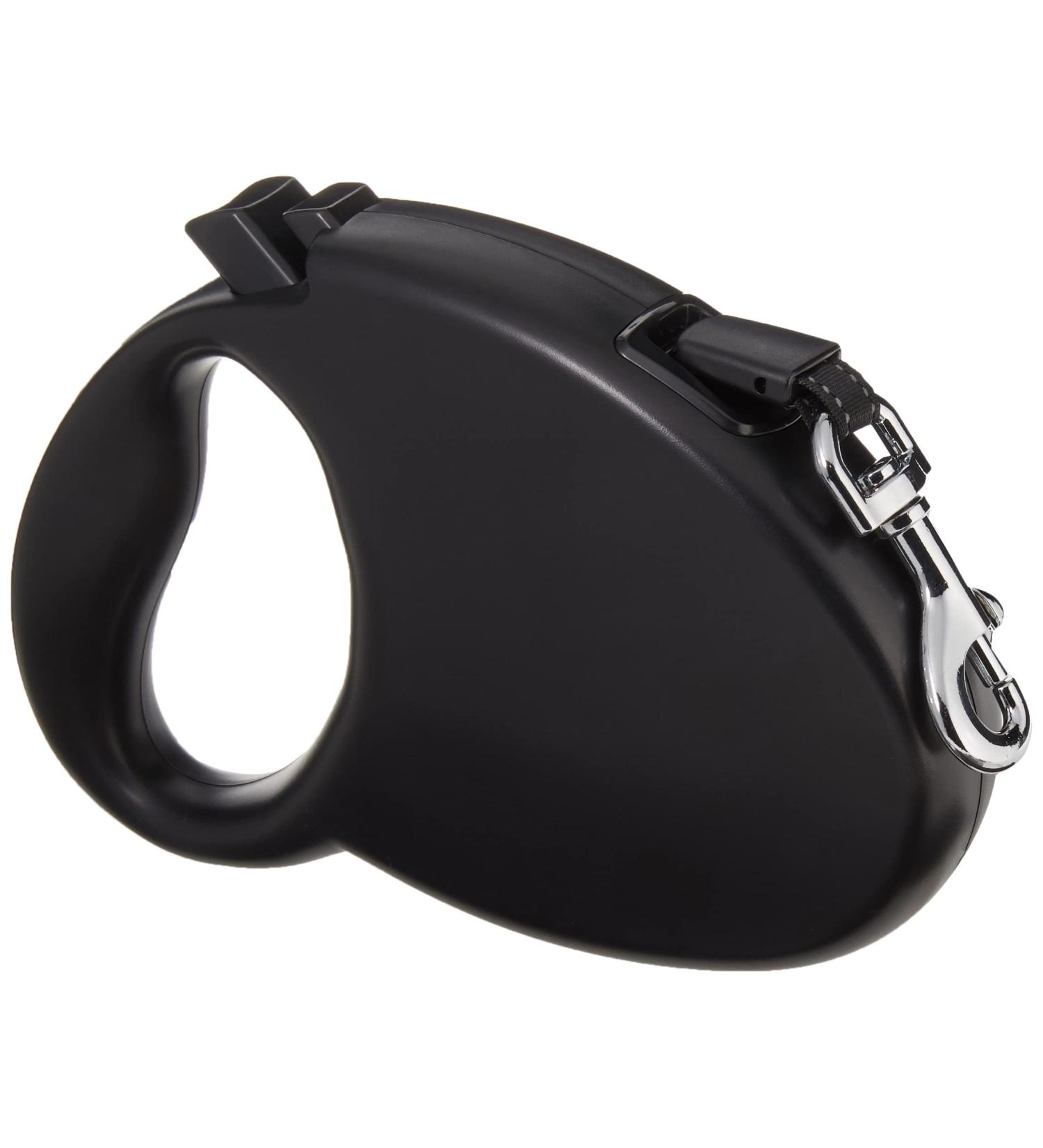 Amazon Basics Retractable Dog Leash - Medium Black | Durable & Comfortable | International Shipping Available - Buy Online on SooperMarket.com