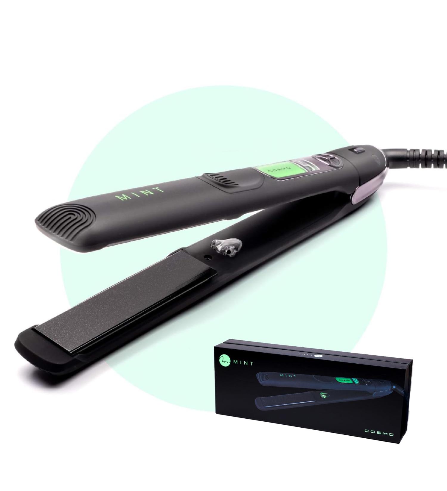 Professional Series Ultra-Smooth Cosmo Flat Iron for Thick Hair | MINT Salon-Grade Ionic Hair Straightener | Travel-Friendly Dual Voltage - Buy Online on SooperMarket.com