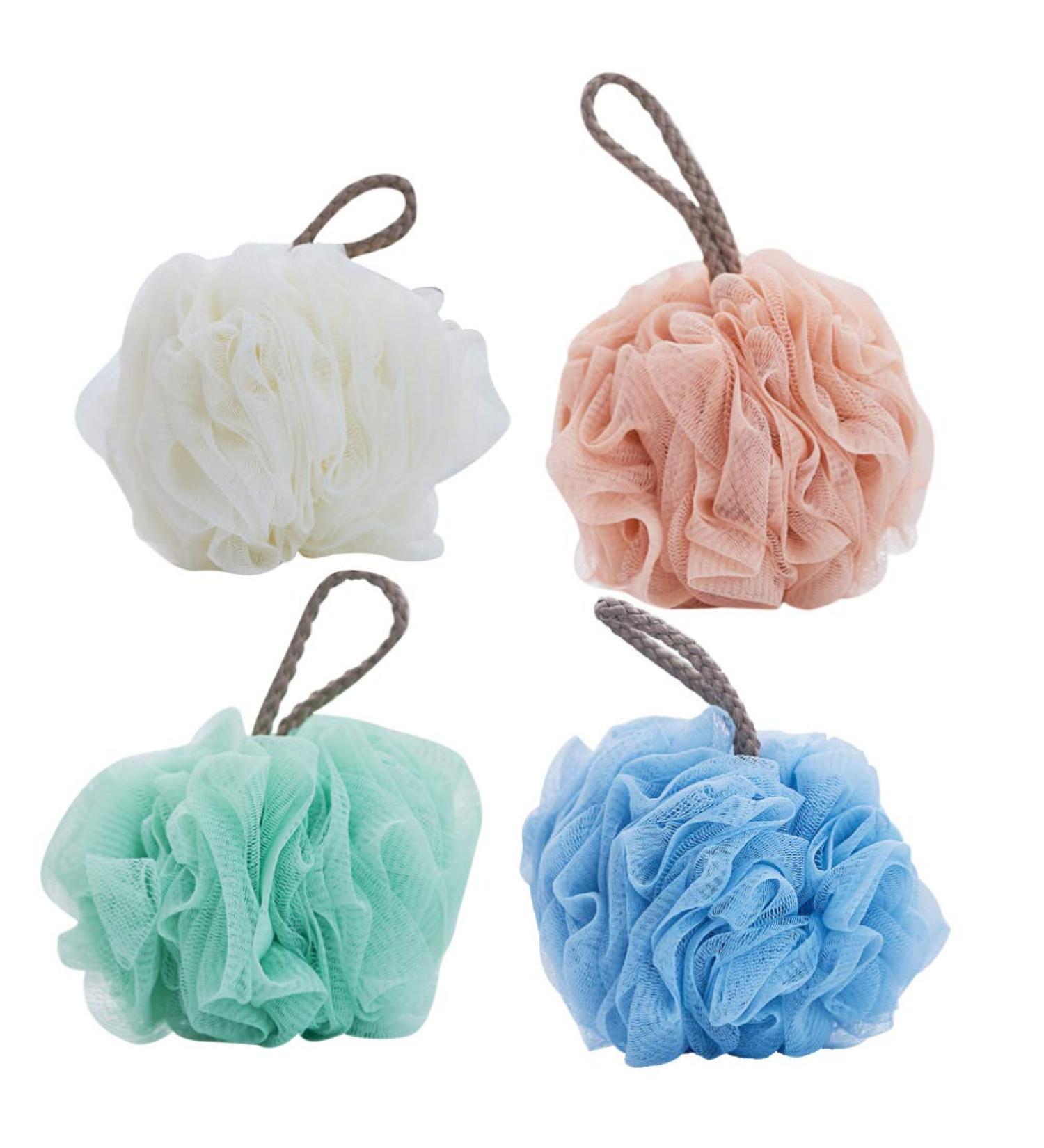 Buy Cabilock 4pcs Cleaning Sponge Set - Bath & Shower Scrubber for Men & Women - Durable Mesh Bath Balls for Effective Cleaning - Buy Online on SooperMarket.com