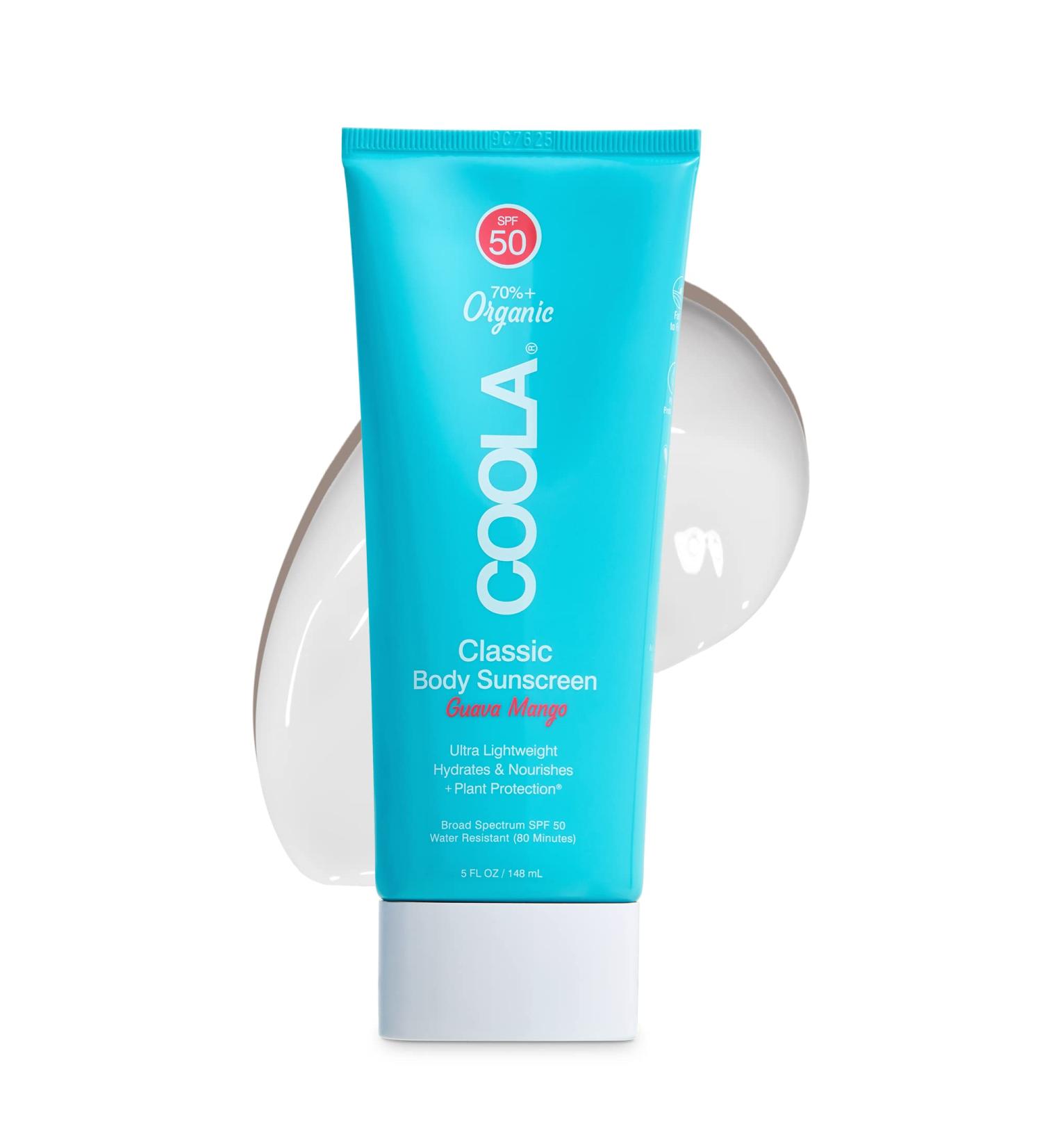 COOLA Organic Sunscreen SPF 50 Sunblock Body Lotion - Dermatologist Tested - Daily Protection - Vegan & Gluten Free - Guava Mango - 5 Fl Oz - Buy Online on SooperMarket.com