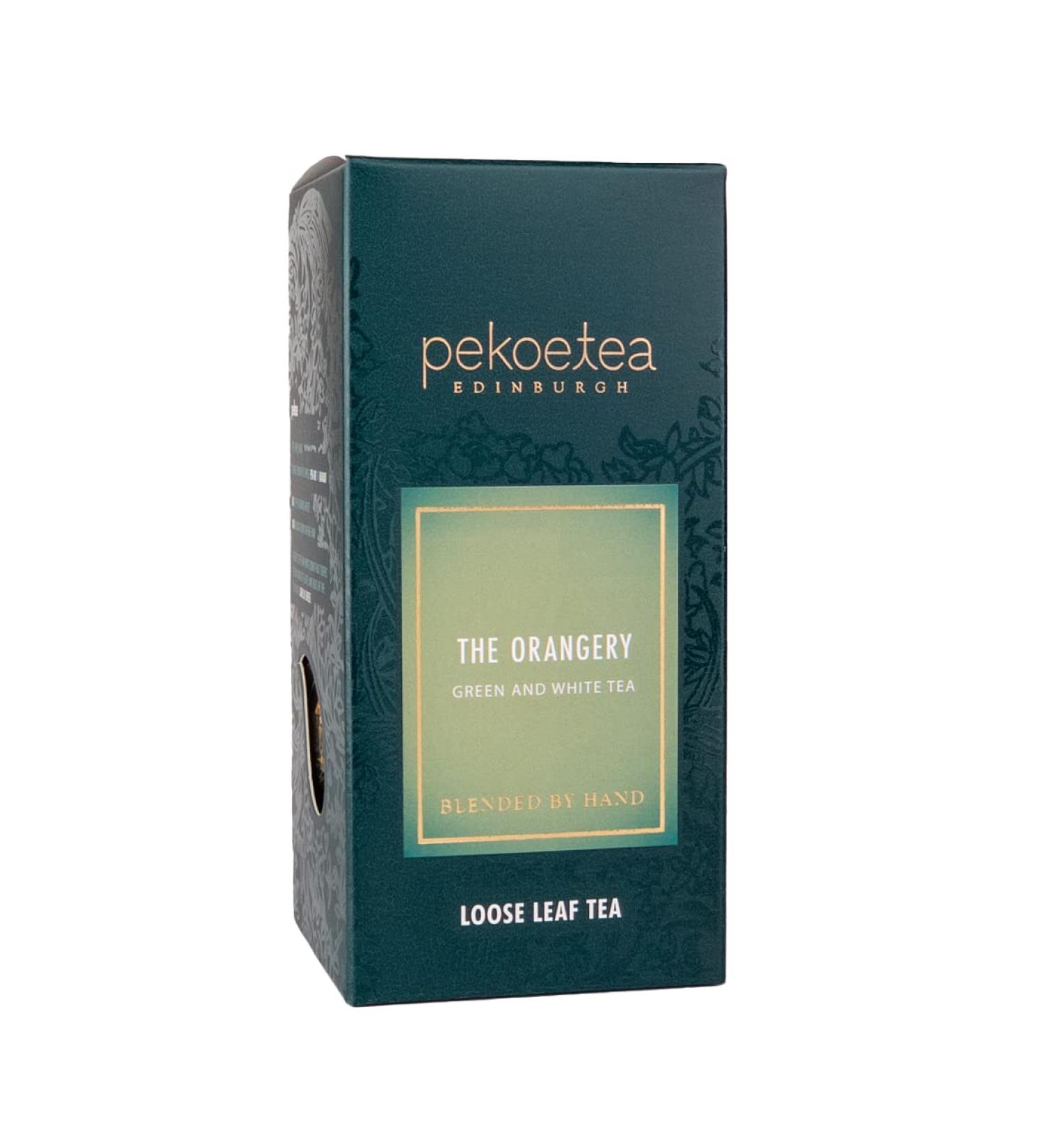 PekoeTea Edinburgh The Orangery Tea - Chinese White & Green Tea with Orange Luxury Signature Blend 40g Loose Leaf Box - Buy Online on SooperMarket.com