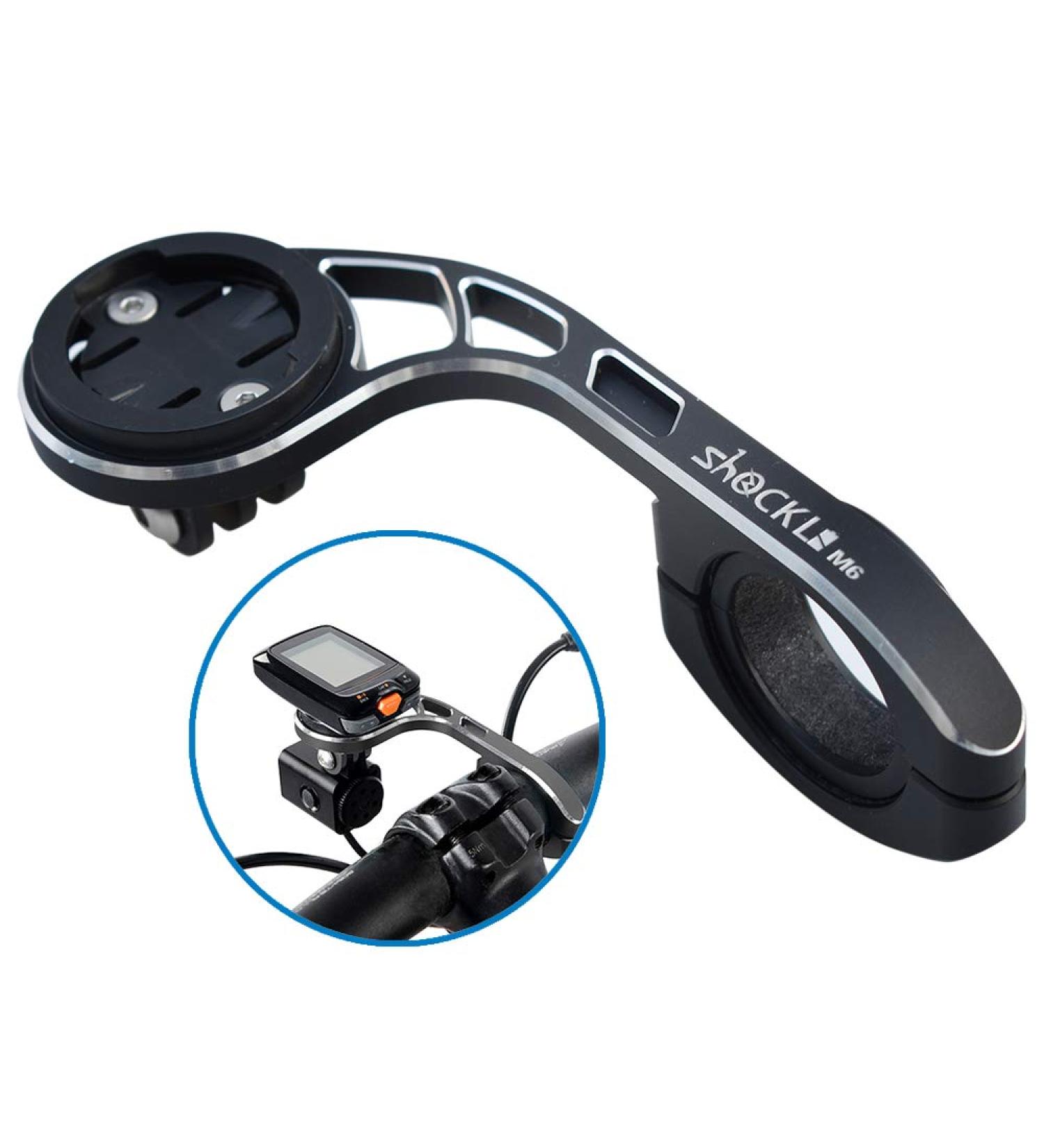 Shockli Extended Out-Front Bicycle Computer and GoPro Mount for Garmin and Bryton - 31.8mm/25.4mm Sizes - Buy Online on SooperMarket.com