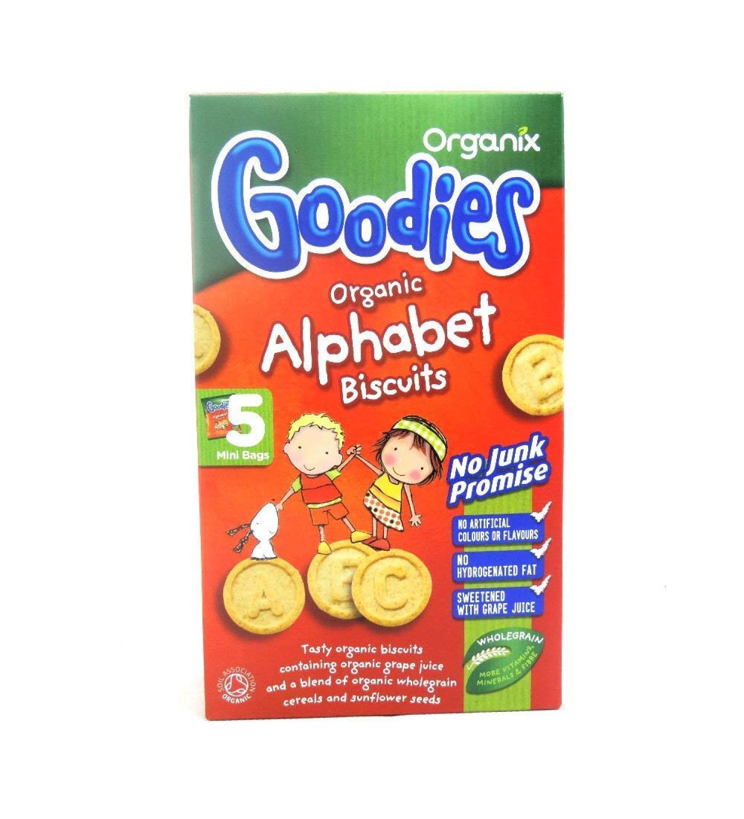 Organix Goodies Organic Alphabet Biscuits 5 x 25g