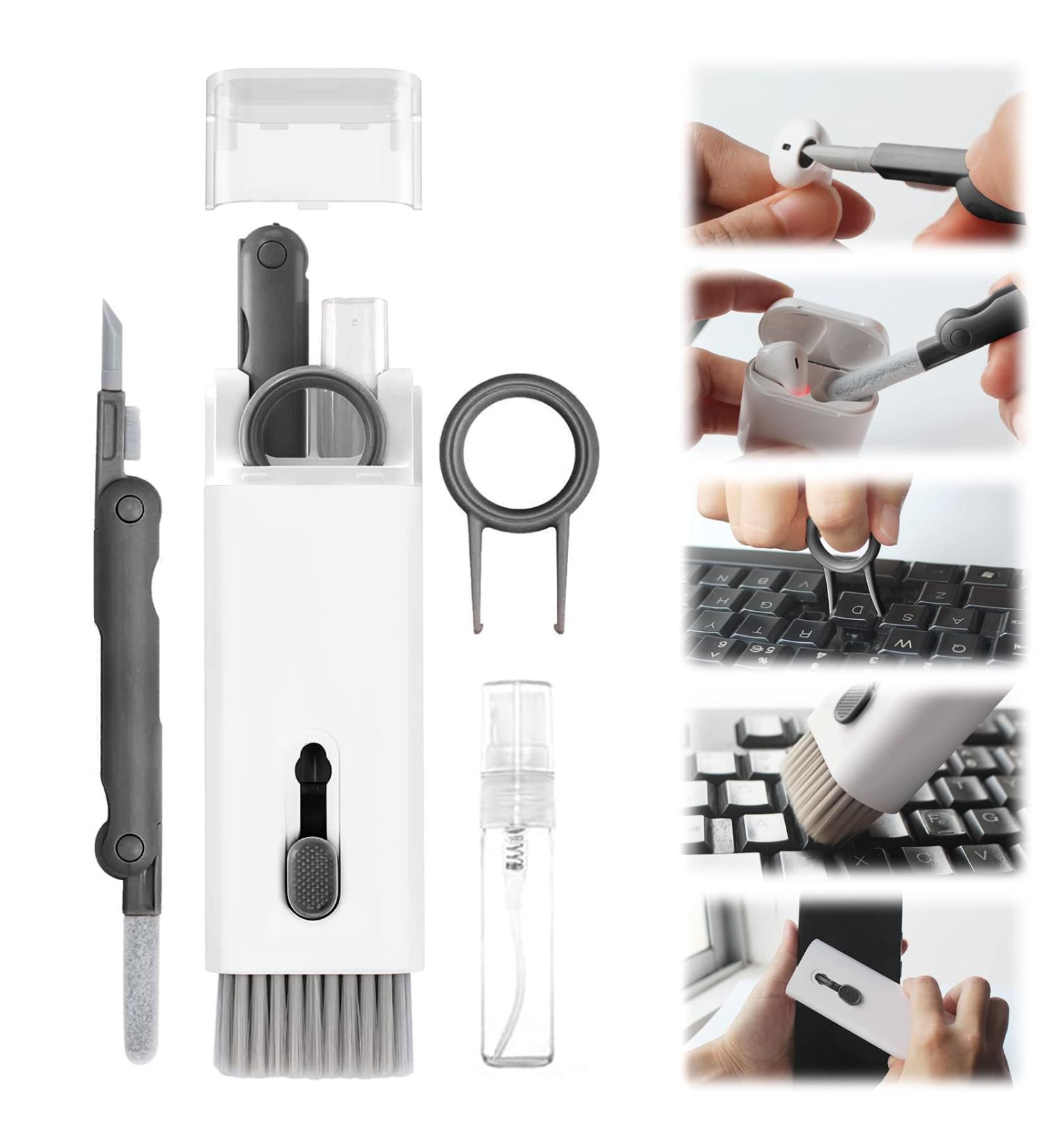 7-in-1 Electronics Cleaner Kit for Laptop Keyboard, Airpods Pro, MacBook, Earbuds - Multi-Function Cleaning Kit for Electronics - Black - Buy Online on SooperMarket.com