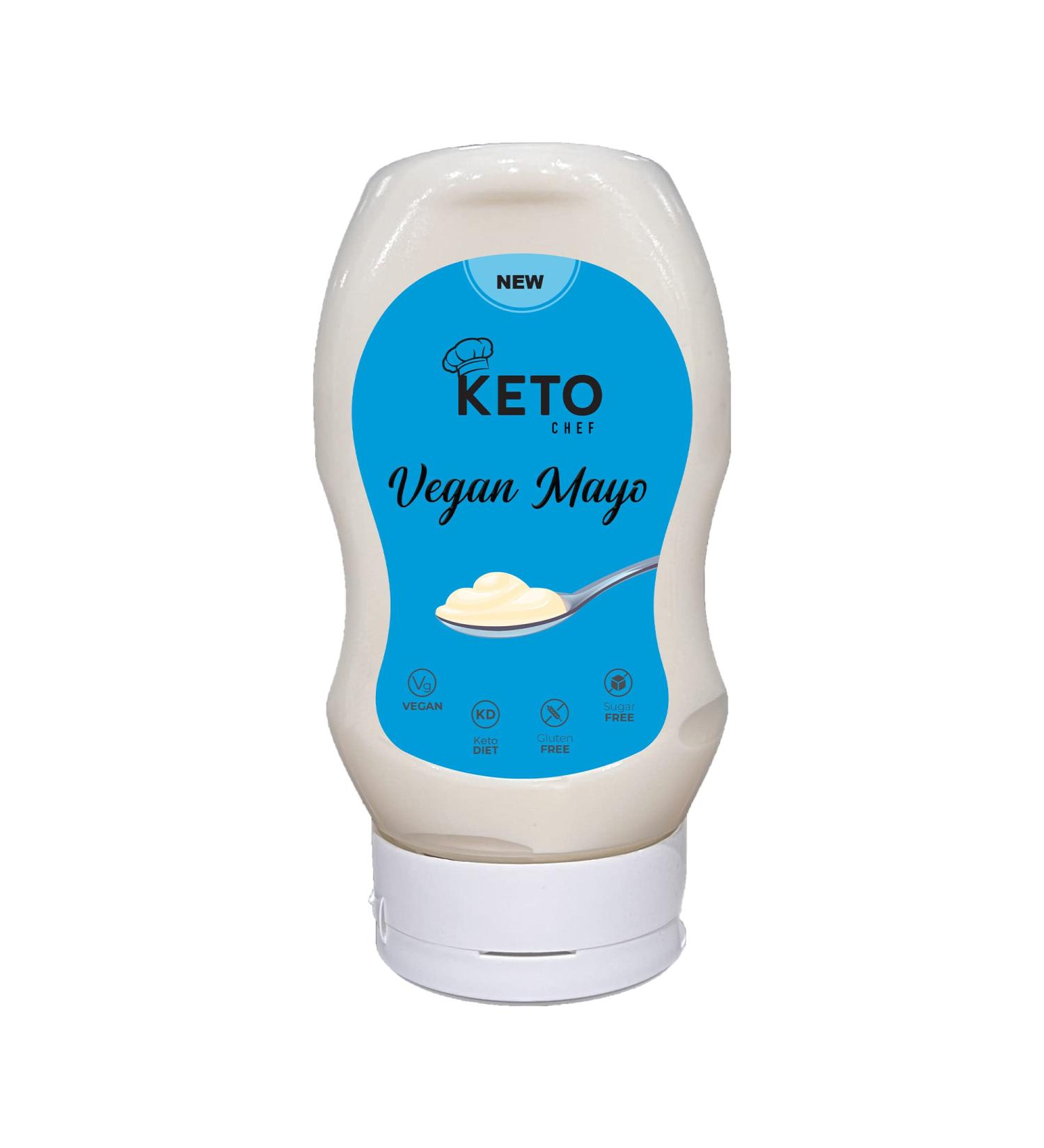 Keto Chef Vegan Mayo Sauce - Sugar & Gluten Free Suitable for Vegans Free from Artificial Flavourings Sauce with Sweetener | Keto Diet Sauce (300ml) Vegan Mayo Pack of 1 - Buy Online on SooperMarket.com