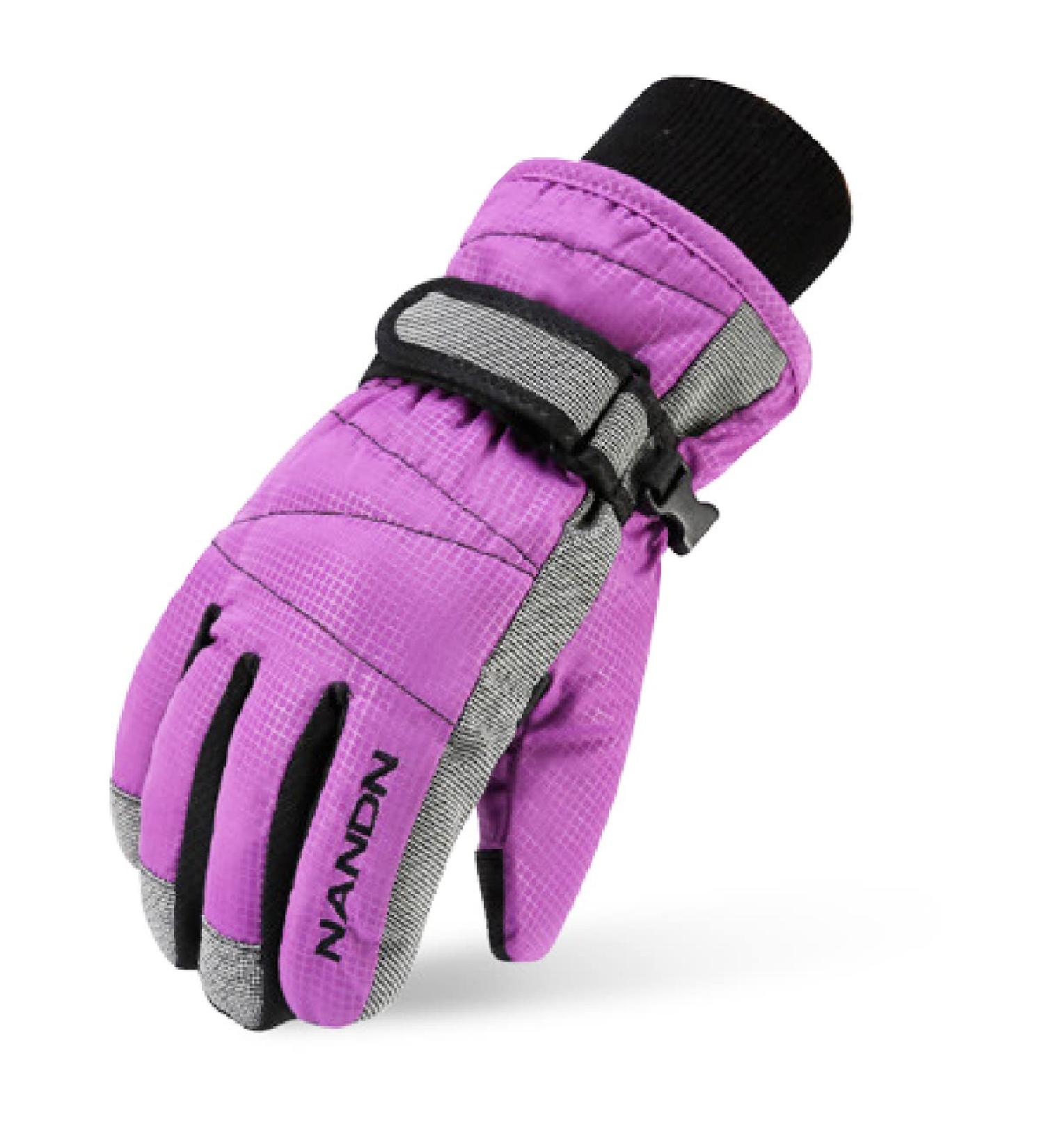 TRIWONDER Children's Ski Gloves - Thermal Fleece Warm Winter Gloves for Boys & Girls A - Purple S (6-7 Years) - Buy Online on SooperMarket.com