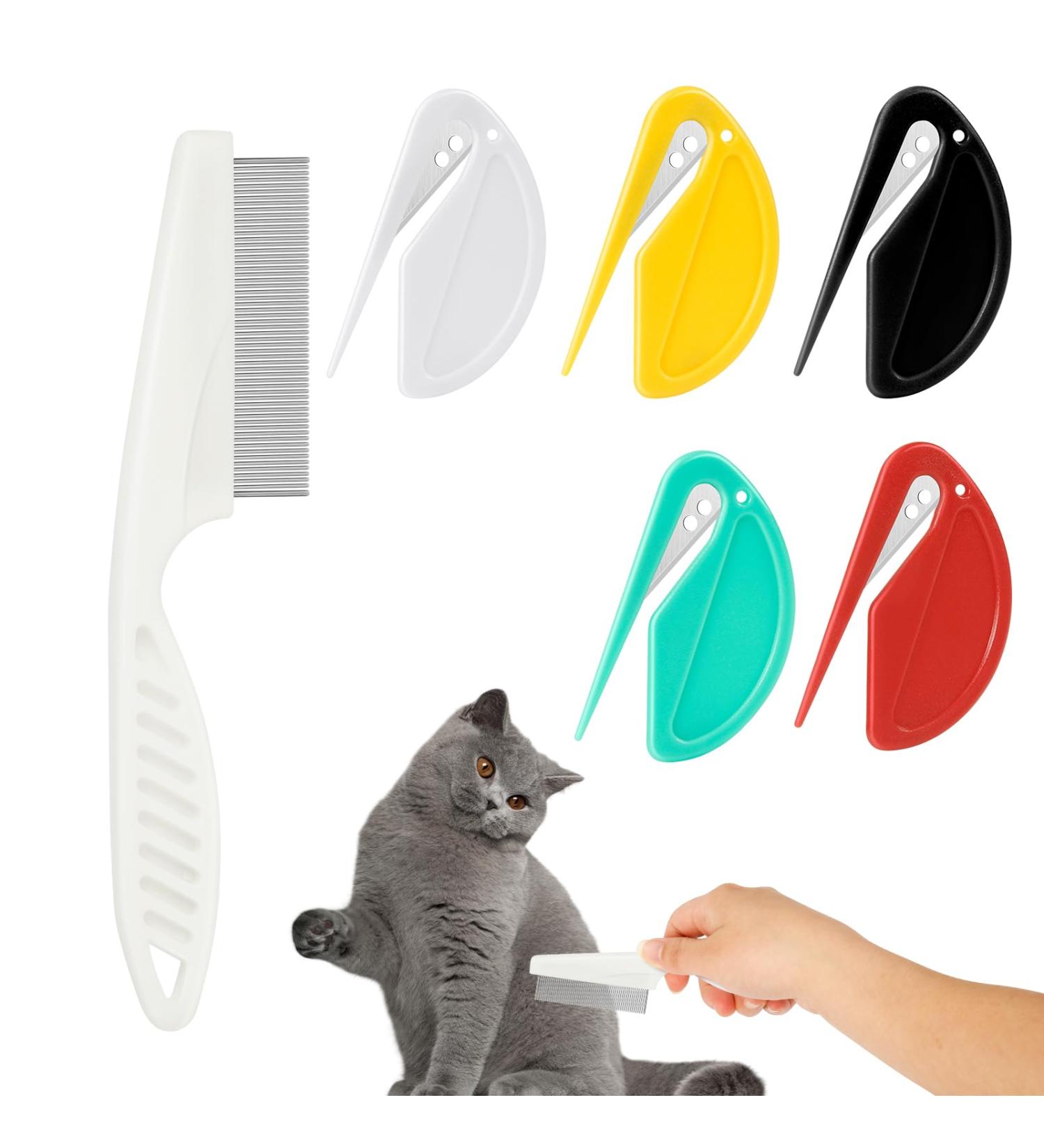 Premium PET Knotting Comb & De-Filzer for Long-Haired Dogs & Cats | Steel Blade Knot Removal Tool - Buy Online on SooperMarket.com