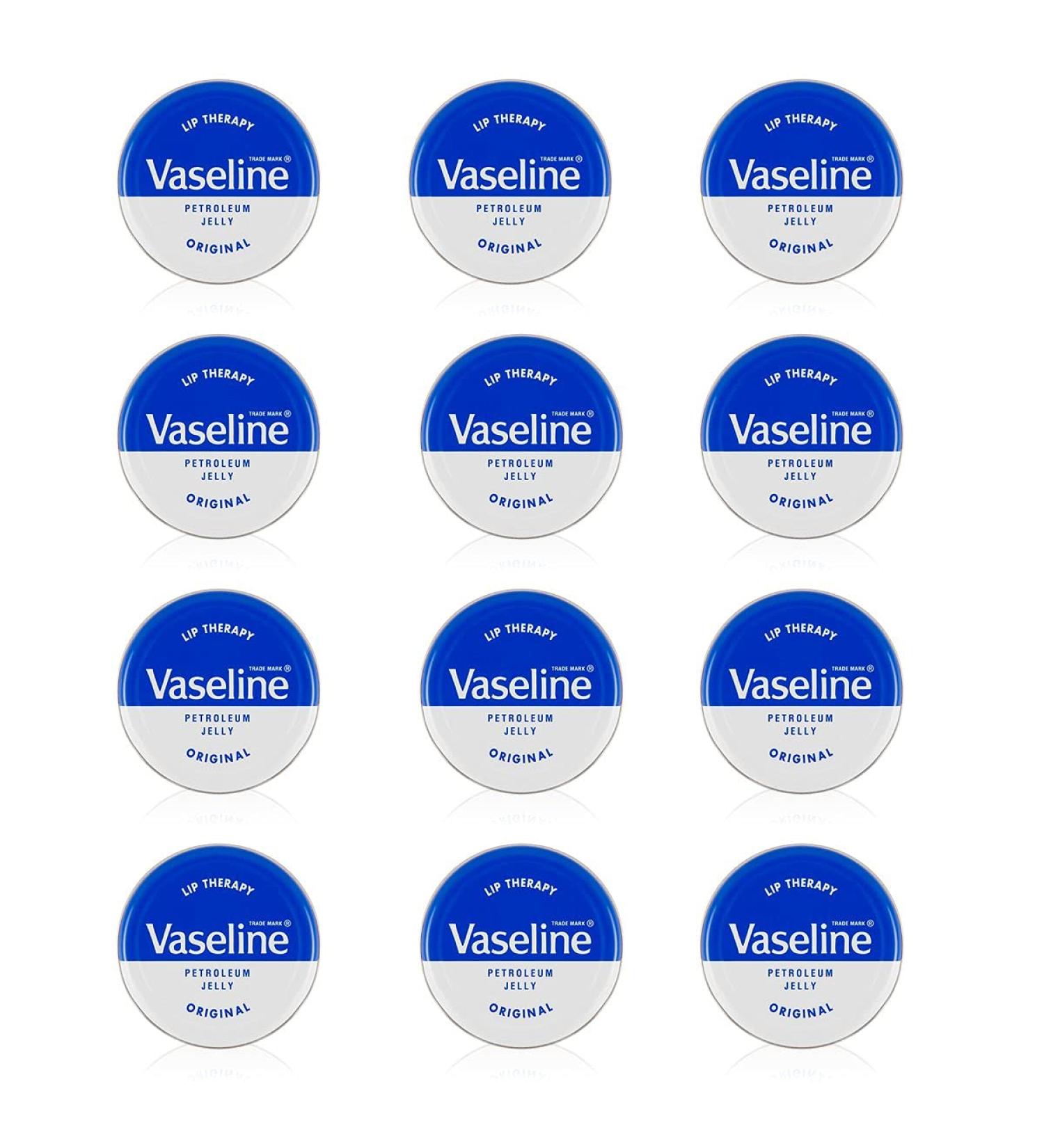 Vaseline Lip Therapy Lip Balm Tin 20g | Original Lip Moisturizer for Very Dry Lips | Pack of 12 - International Shipping Available - Buy Online on SooperMarket.com