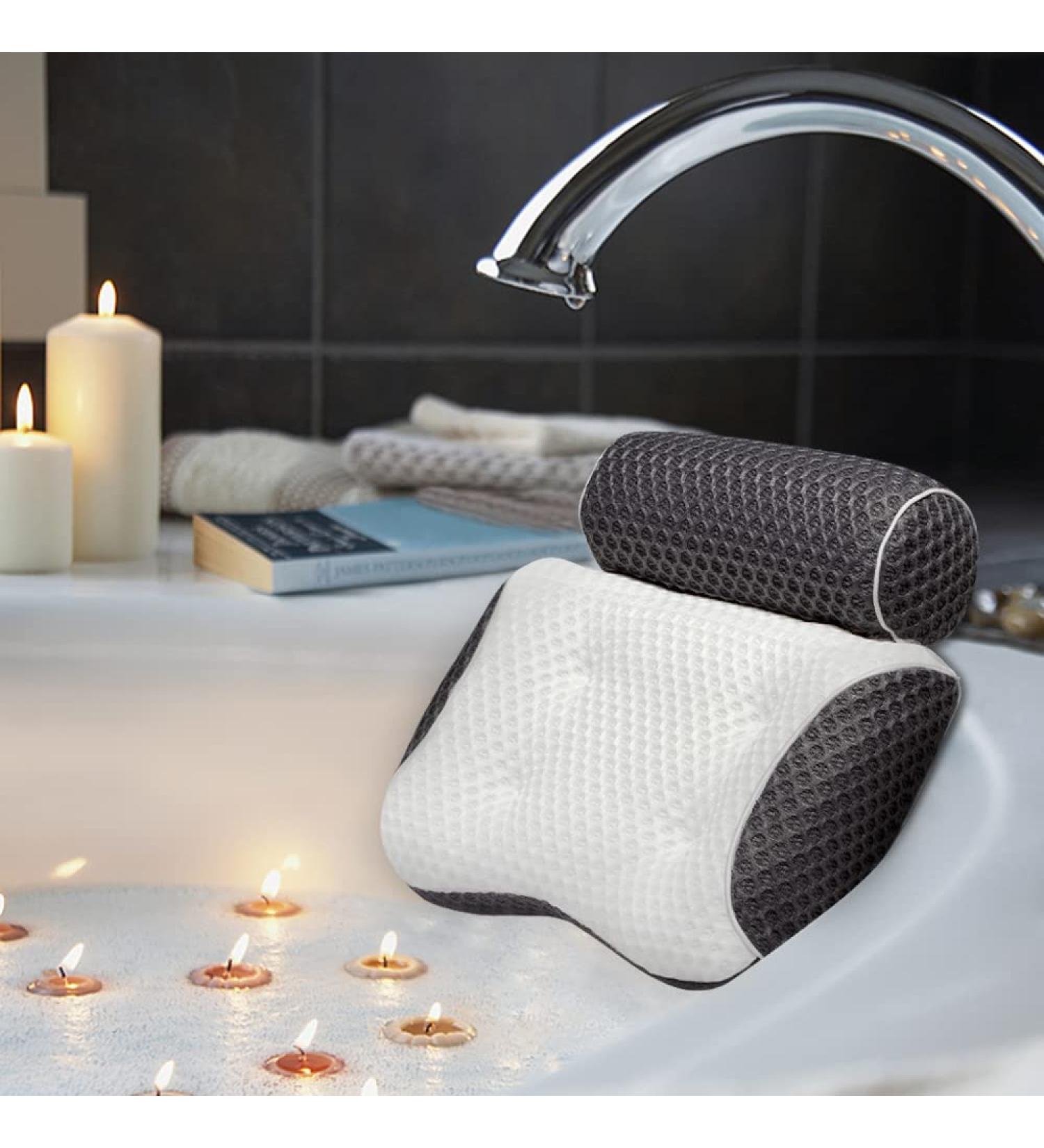 AmazeFan Bath Pillow with 5D Air Mesh Technology - Support for Head, Back, Shoulder, and Neck - Fits All Bathtubs, Hot Tubs, and Home Spas - Buy Online on SooperMarket.com
