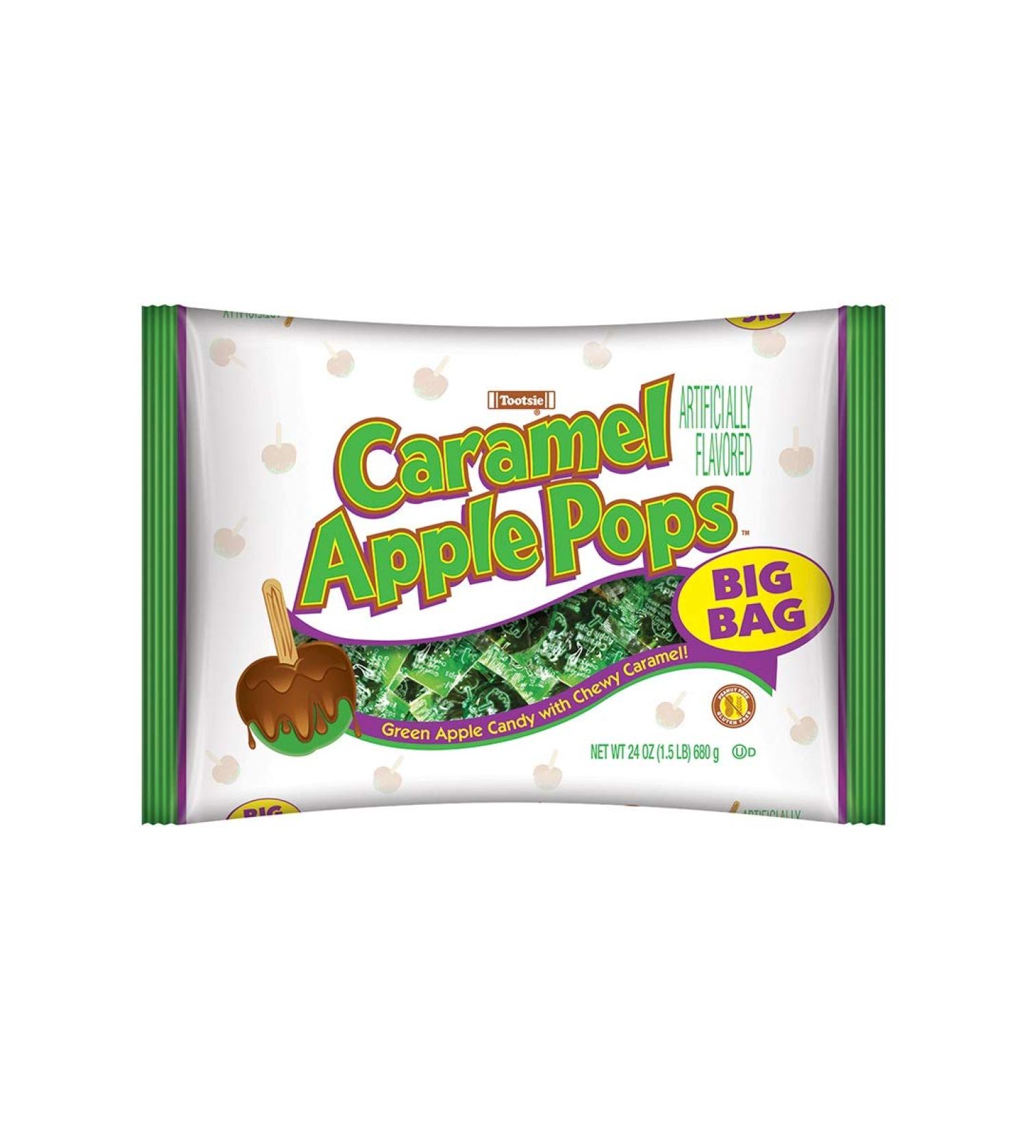 Tootsie Roll Caramel Apple Pops Big Bag 24 Ounce - Delicious Caramel Apple Flavor - 24 Ounce Pack - Buy Online on SooperMarket.com