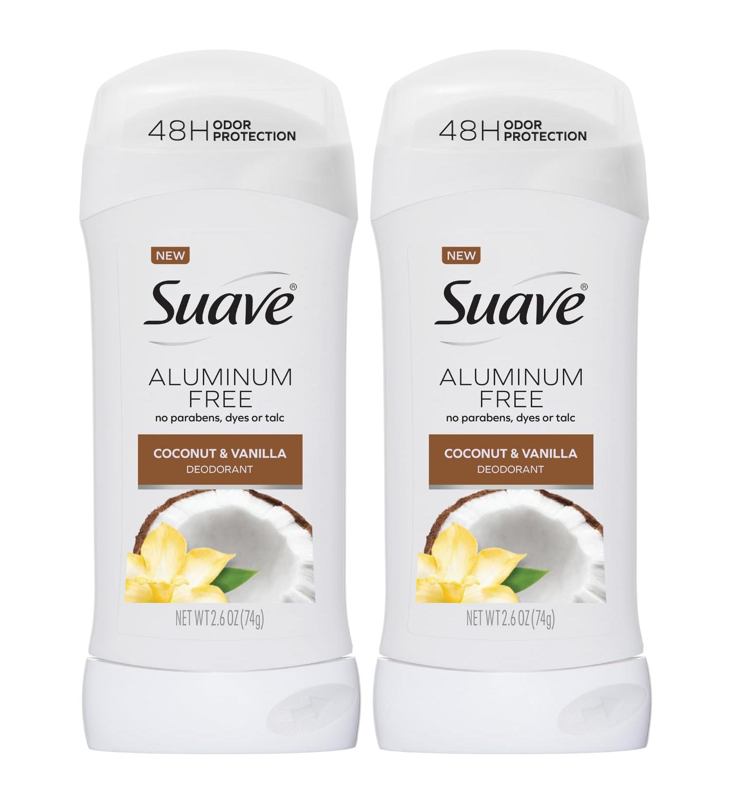 Suave Aluminum-Free Deodorant for Women - Coconut & Vanilla 2-Pack | 2.6 Oz Each - Buy Online Now - Buy Online on SooperMarket.com