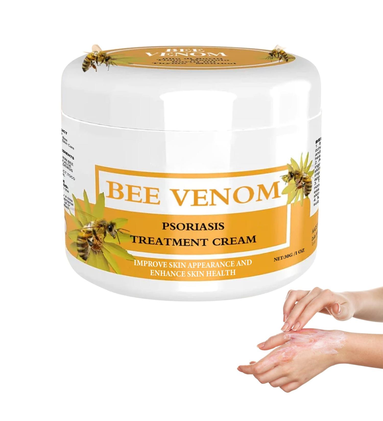 Bee Venom Cream Bee Venom Psoriasis Cream for All Skin Types Easy Application & No Irritation 30g - Buy Online on SooperMarket.com