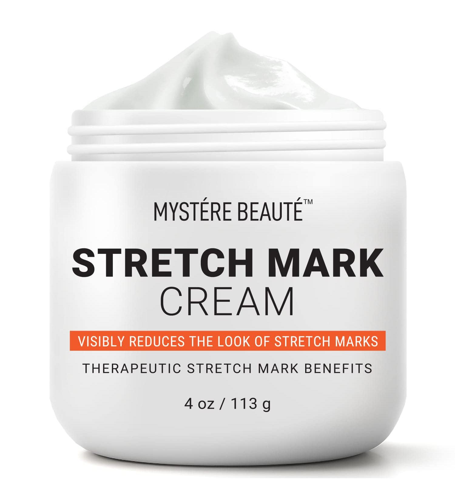 Mystre Beaut Stretch Mark Cream - Reduces Stretch Marks, Moisturizes Skin with Cocoa Butter & Shea Butter - Vitamins A & E Skincare for Mamas - All Skin Types - 4 oz - Buy Online on SooperMarket.com