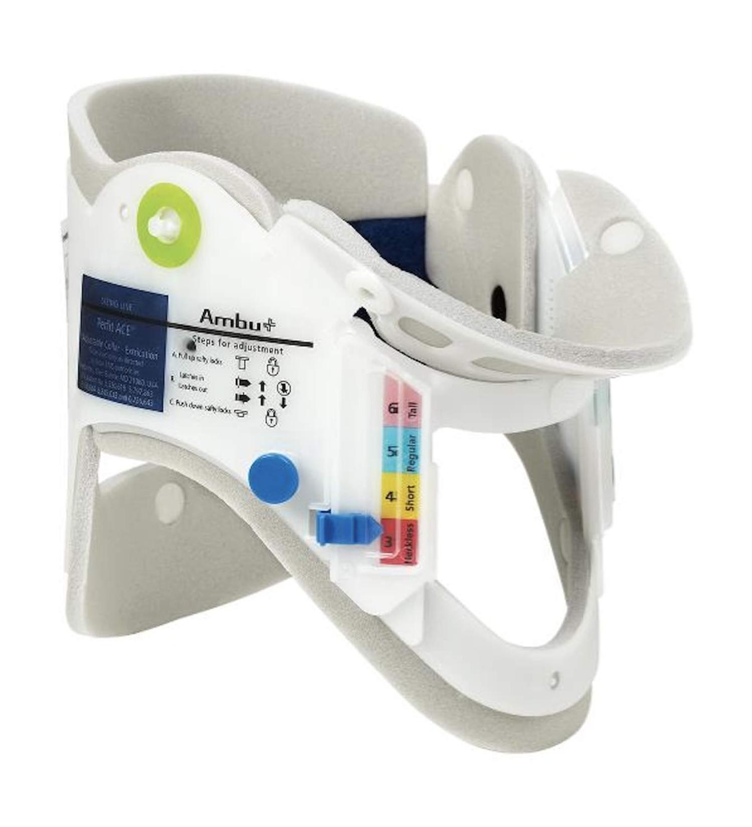 Ambu Perfit ACE Adjustable Extrication Collar, Protects Neutral Alignment, Prevention Of Lateral Sway, Anterior-Posterior Flexion & Extension Of The Cervical Spine During Transport or Movement