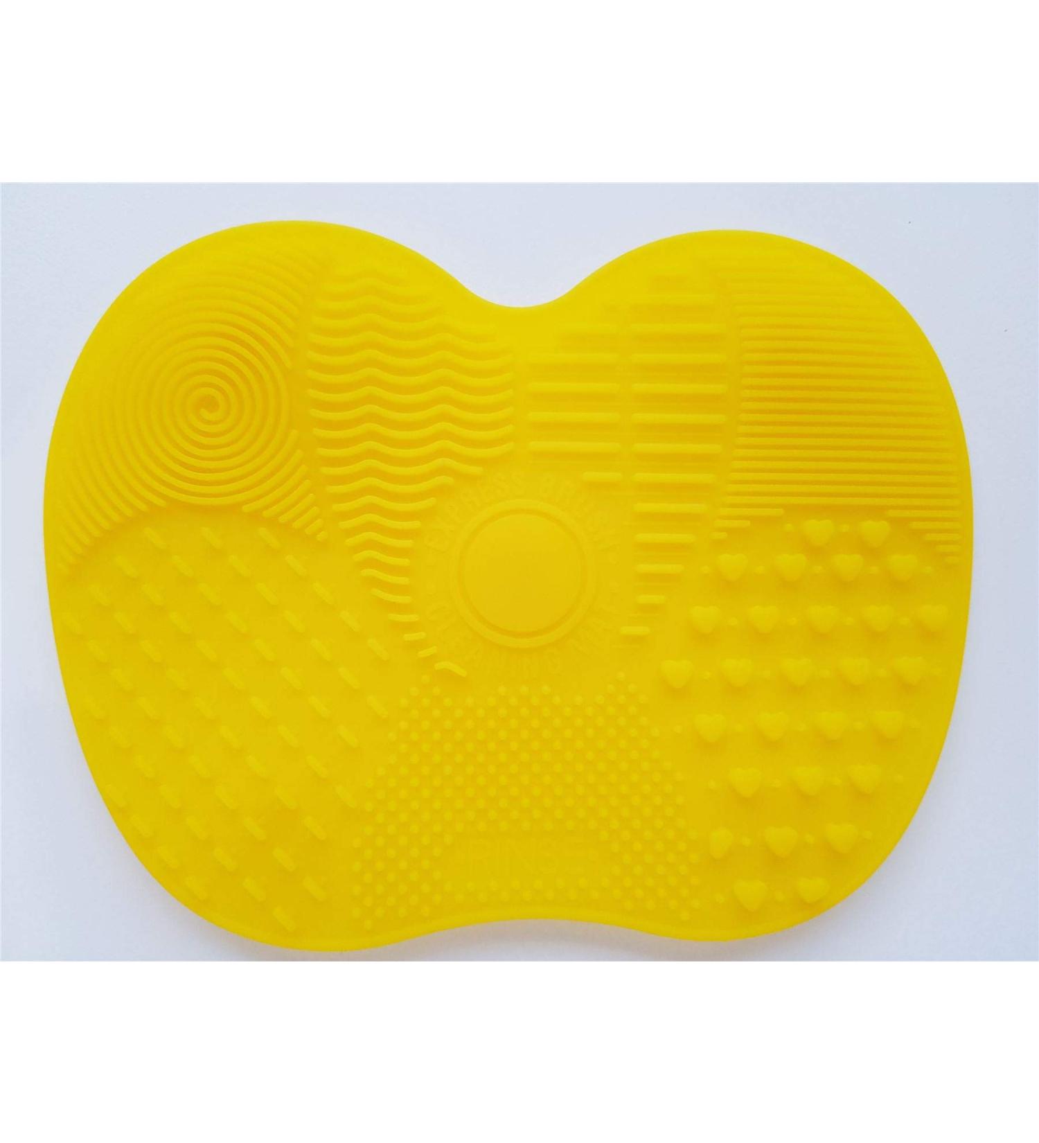 Make-up Brush cleaner made Of Silicone/Multiple Rugged Patterns and Has Strong suctions Size : Small | Colour : Yellow