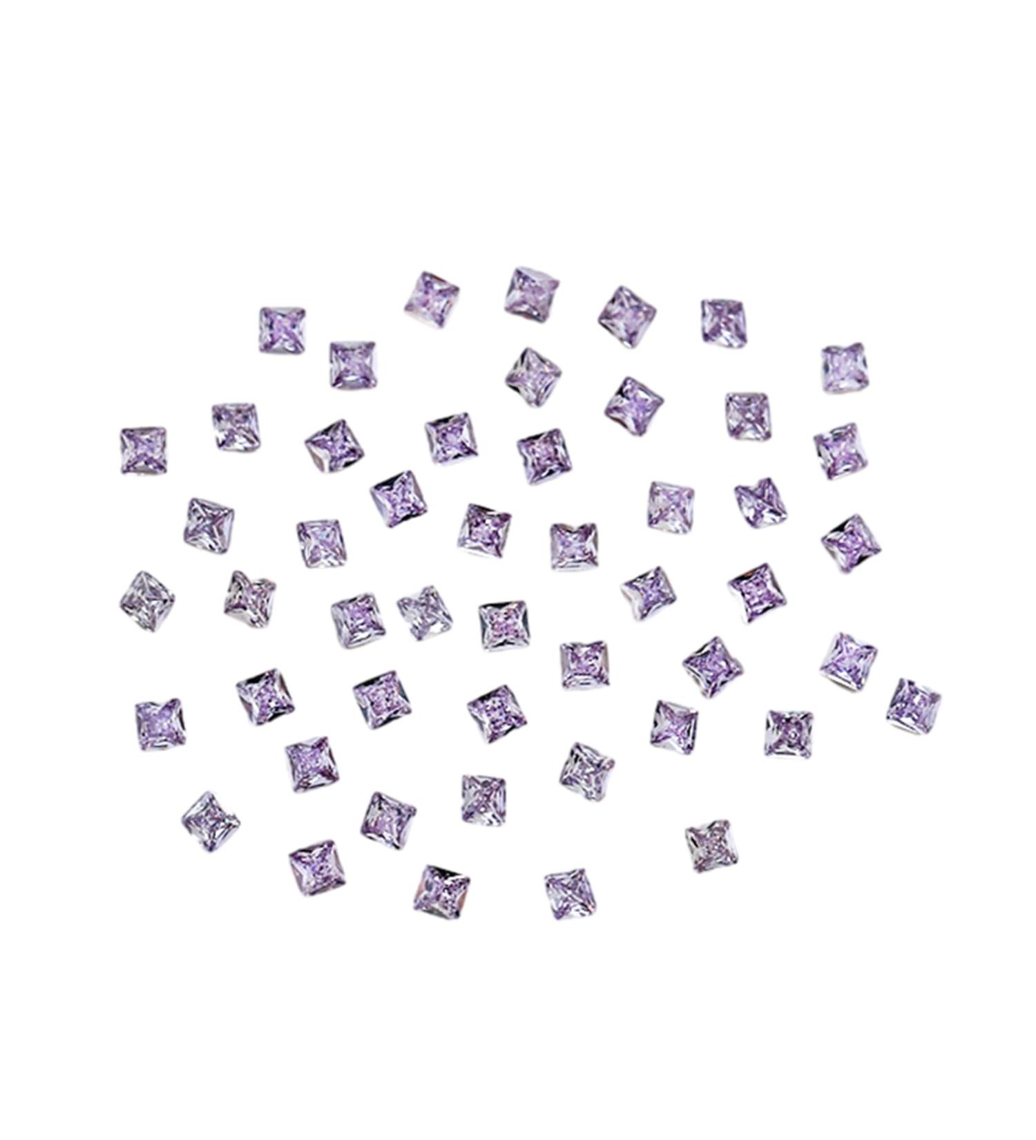 Unique Square Pointed Bottom Rhinestones For Nail Decoration Eye Catching Nail Accessories Square Pointed Bottom Rhinestones Purple Small - Buy Online on SooperMarket.com