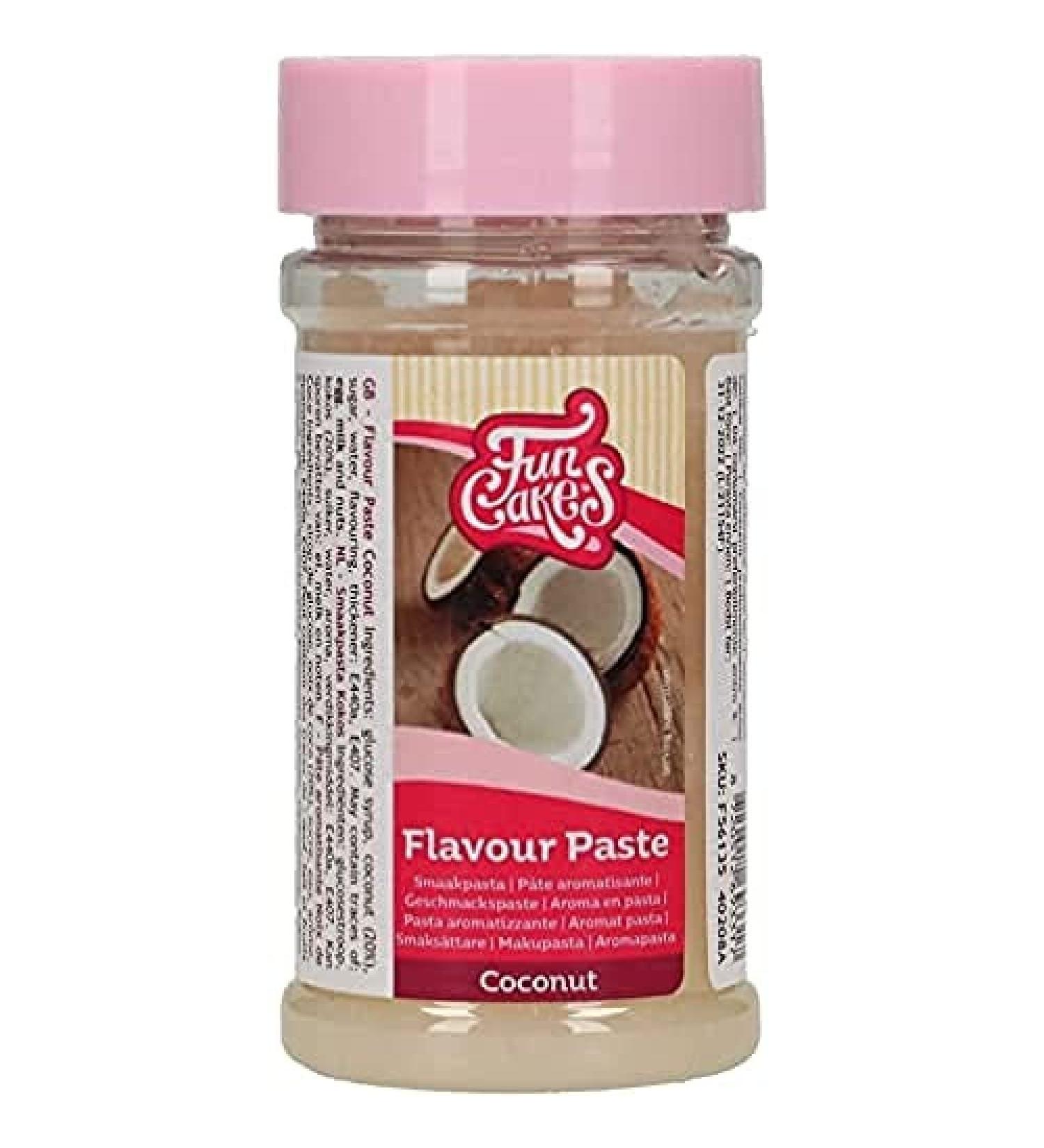 Funcakes taste coconut: food paste great taste perfect for decorating cakes suitable for dough and fillings.100 g.