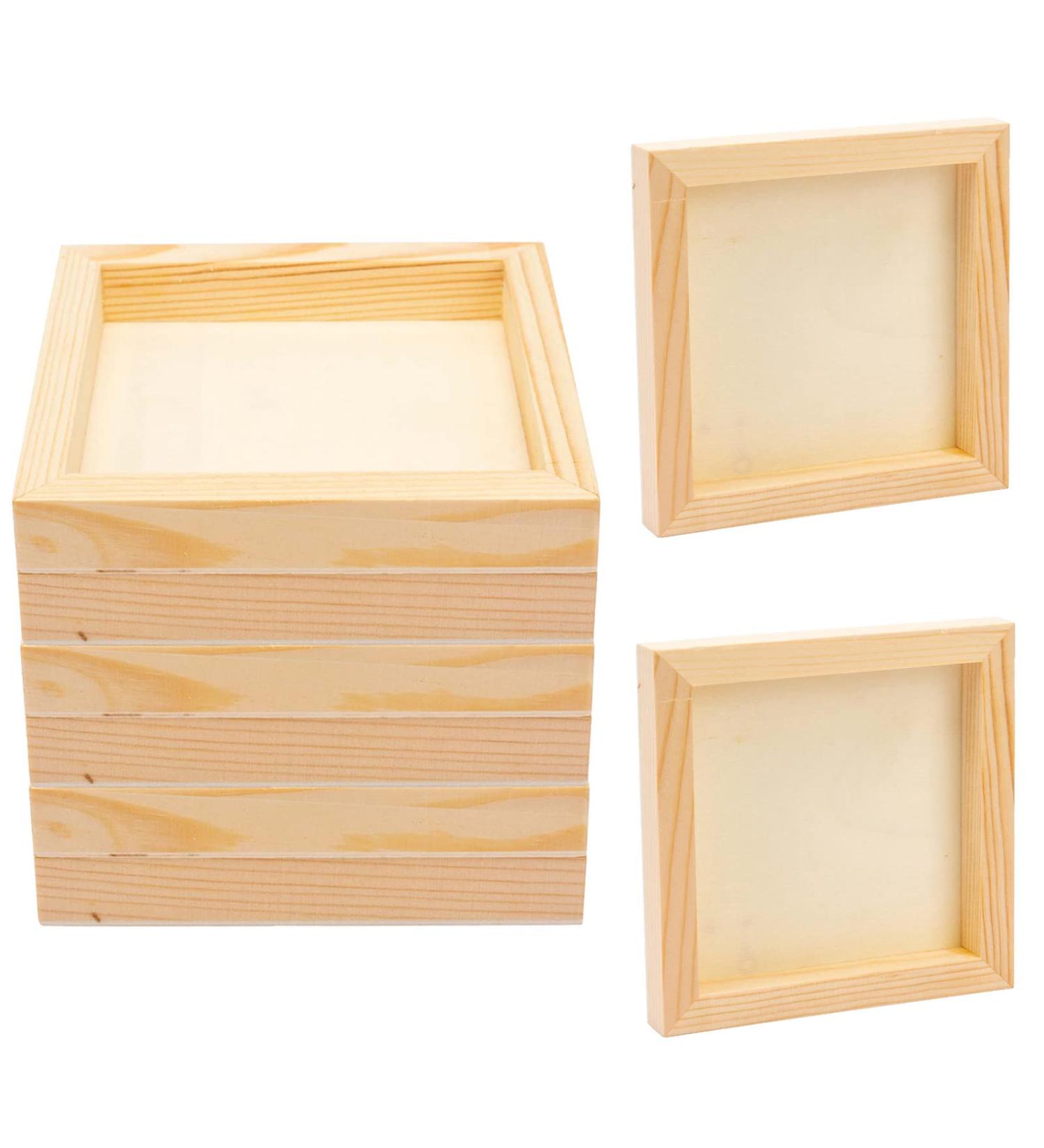 8 Pieces 6x6 Inch Square Unfinished Wood Panels for Painting & Drawing - Buy Online on SooperMarket.com