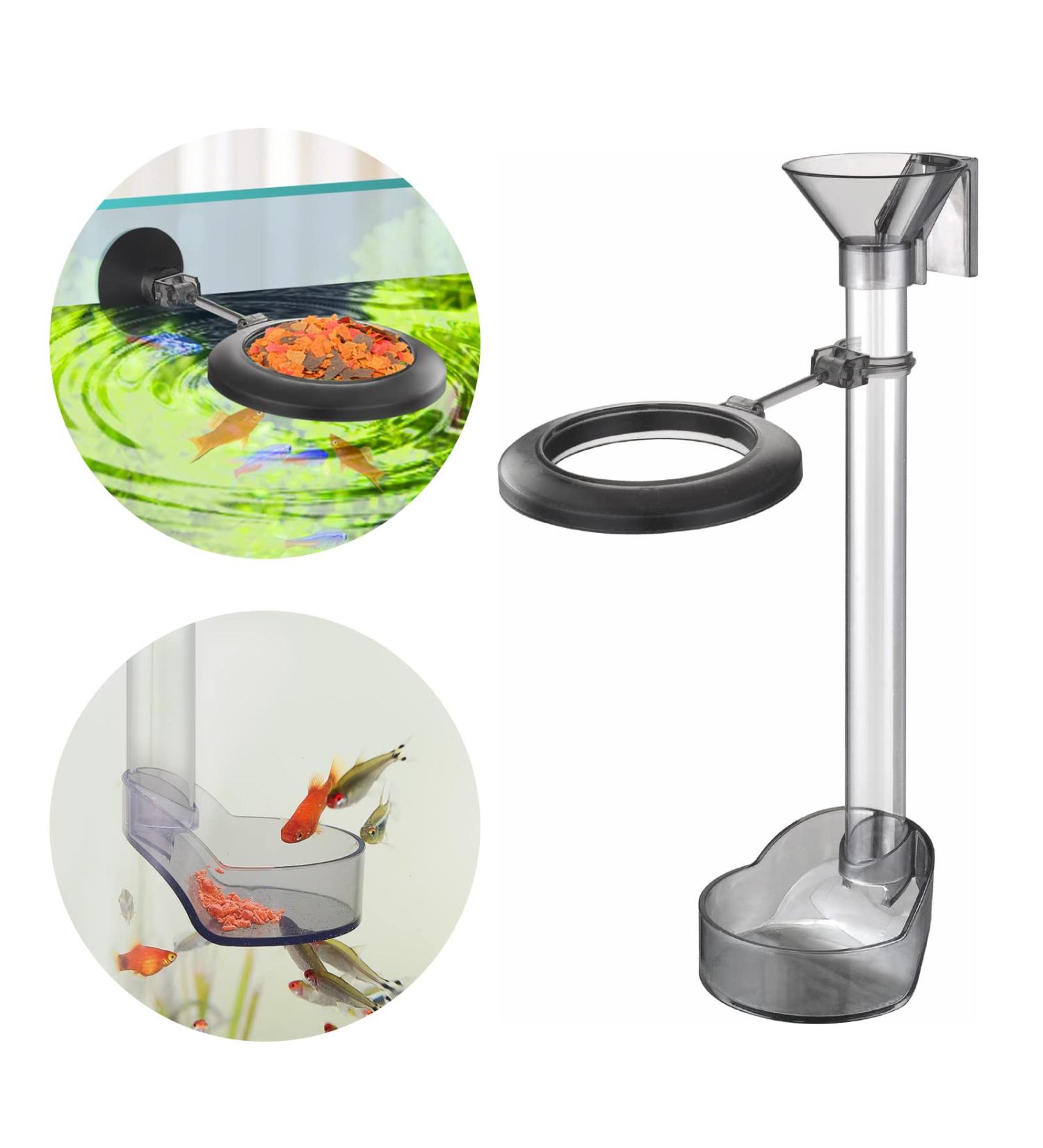 UPETTOOLS Shrimp Feeding Dish Set: Aquarium Fish Feeder Tube Kit with Ring & Brush - Buy Online on SooperMarket.com