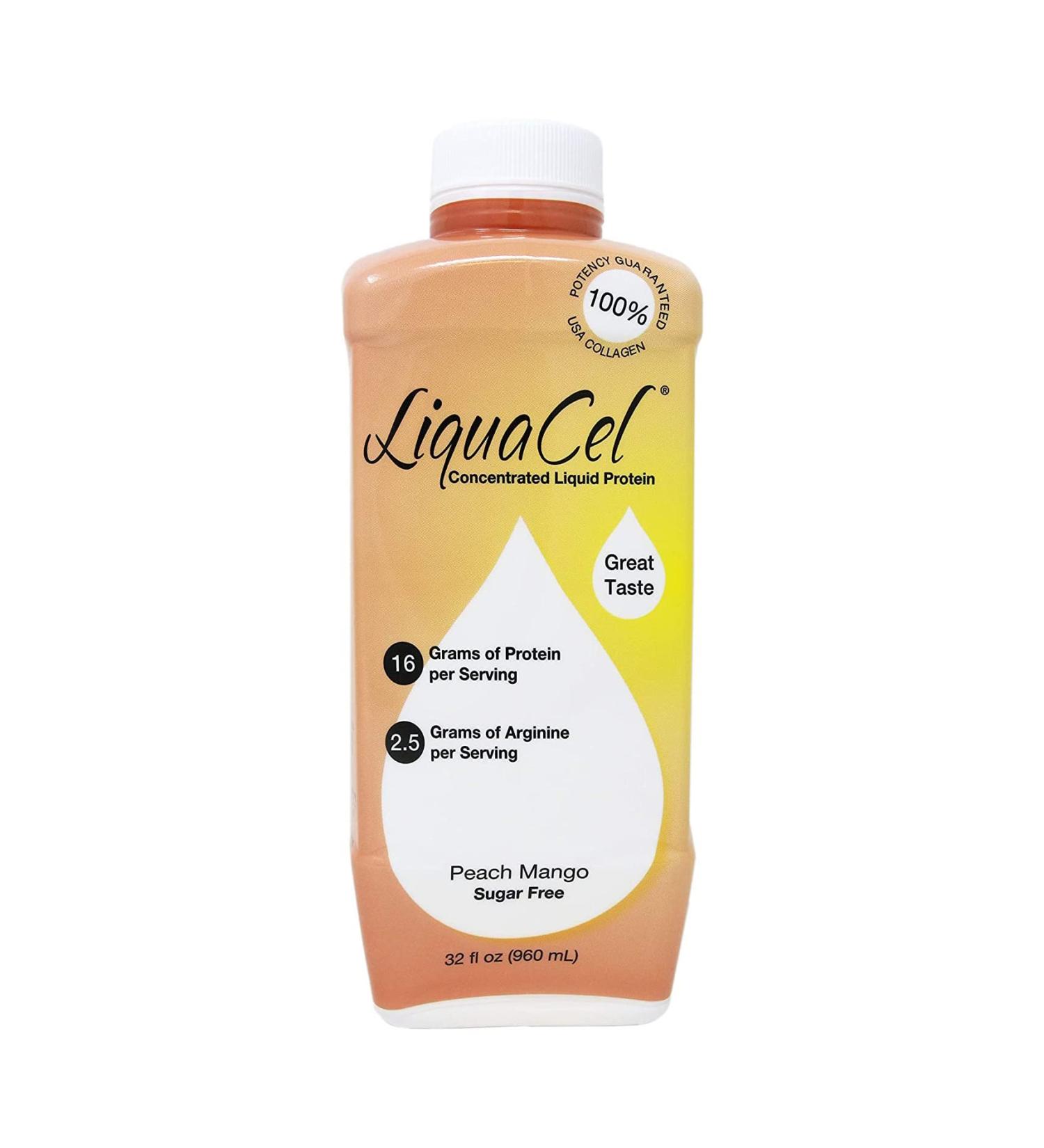 Liquacel Liquid Protein Sugar Free Peach Mango 1 X 32oz Bottle - PACK OF 2 - Buy Online on SooperMarket.com