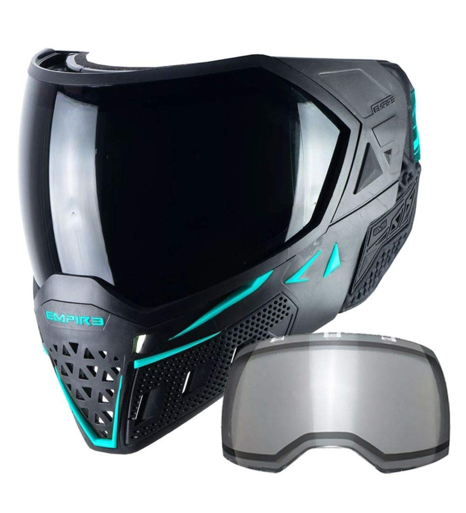 Empire EVS Thermal Paintball Mask in Black/Aqua - High-Quality Protection - Buy Online on SooperMarket.com