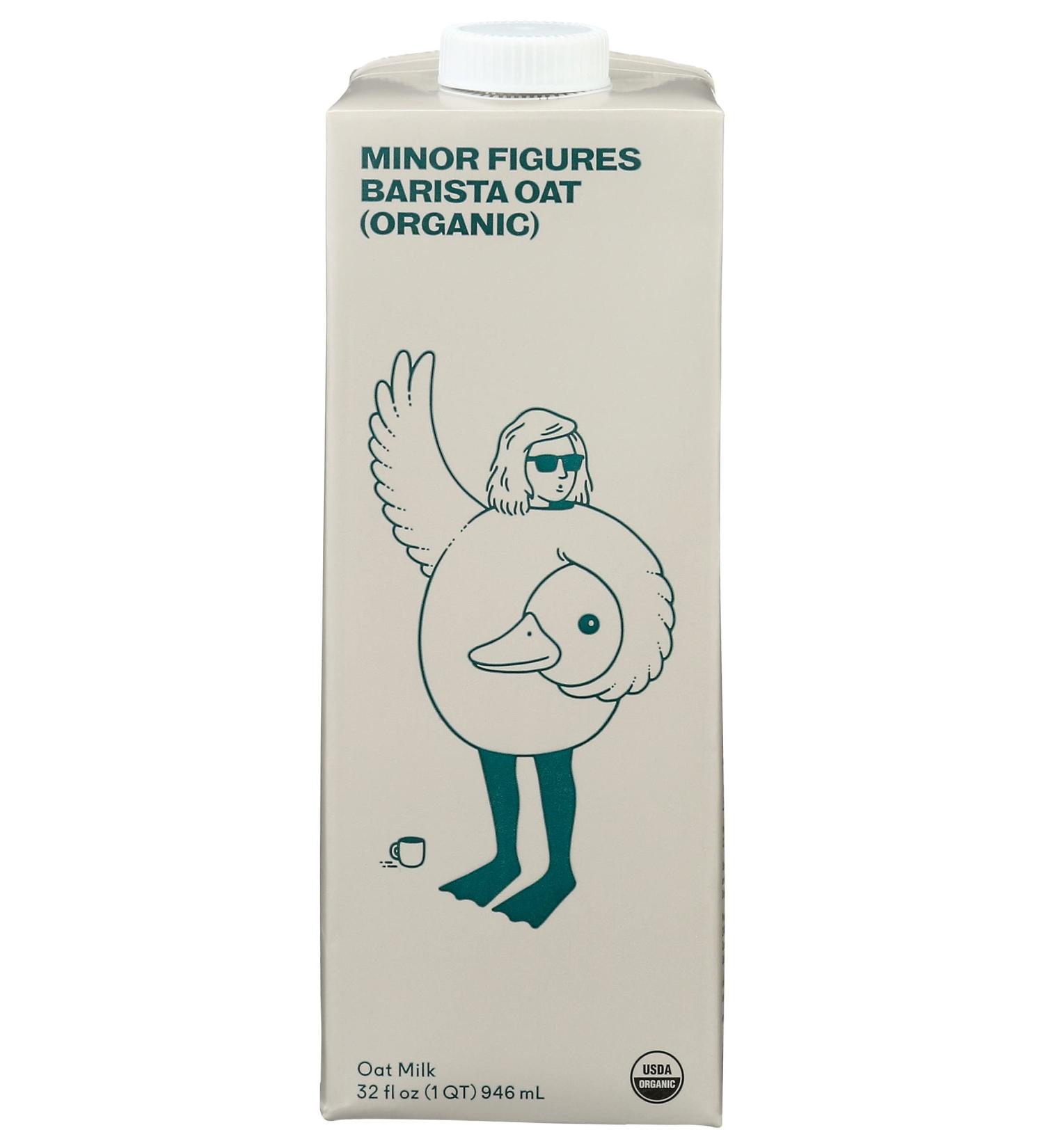 Minor Figures - Oat Milk  Organic Barista  32 Fl oz x 6 Cartons  Dairy Free & Vegan  No Added Sugar  Long Shelf Life - Buy Online on SooperMarket.com