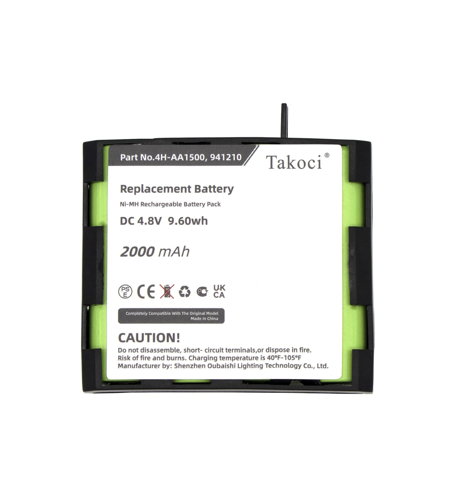 Replacement Ni-MH Battery for Compex 4H-AA1500 - Compatible with Sport Elite Elite 2.0 Performance Models - 4.8V 2000mAh - Buy Online on SooperMarket.com