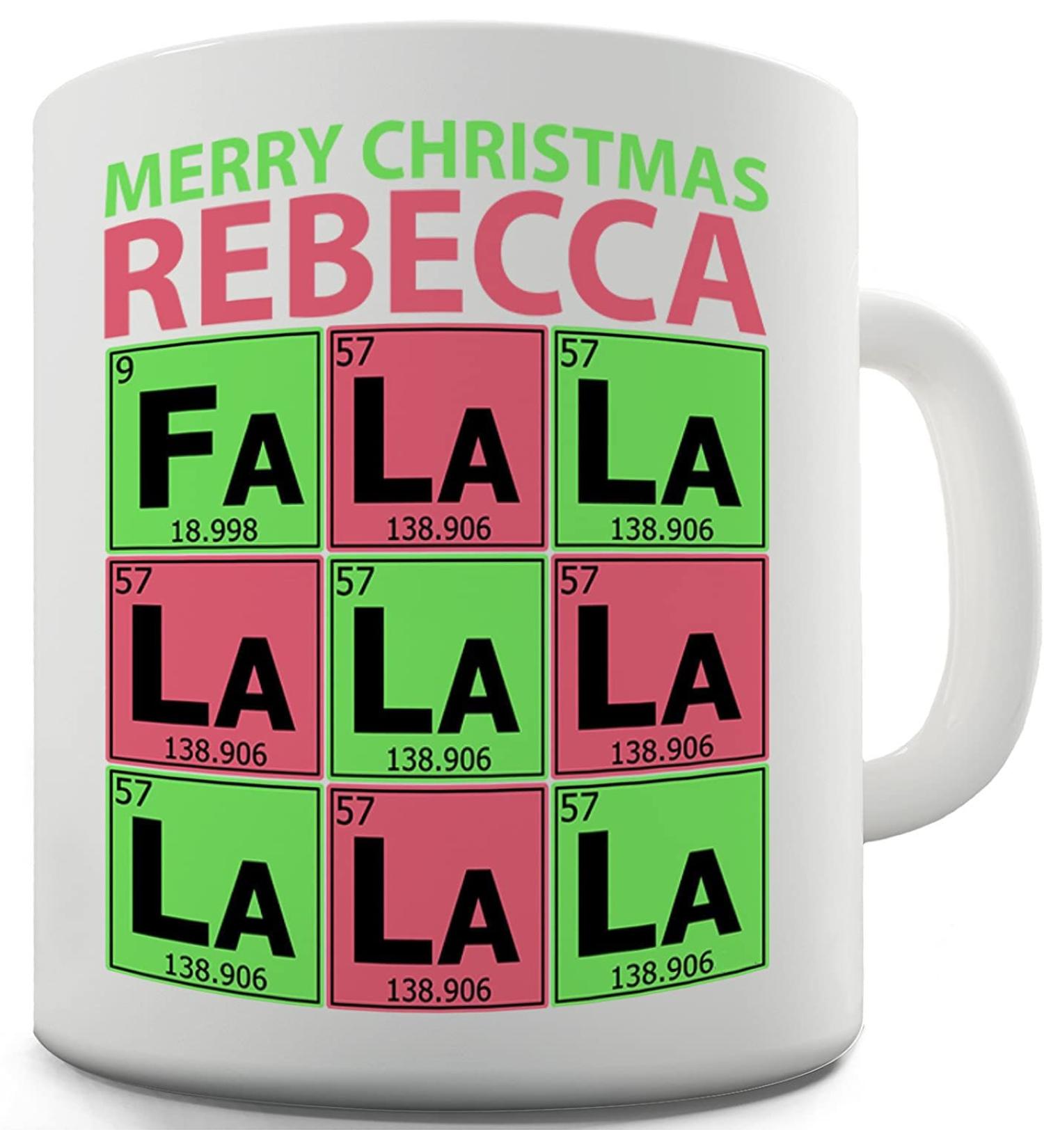 Berry Prints 11 OZ Periodic Table FA La La Christmas Geek Personalised Coffee Mugs for Tea Hot Chocolate - Ceramic Cups for Valentine Birthday Gift Home and Office - Buy Online on SooperMarket.com